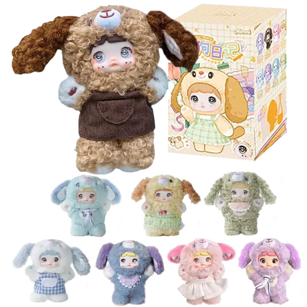 REIVIVORA Nommi V5 Puppy Diary Series Plush Blind Box 1PC (1 of 9 Possible Styles) Cute Figures Collectible Toys Birthday Gifts