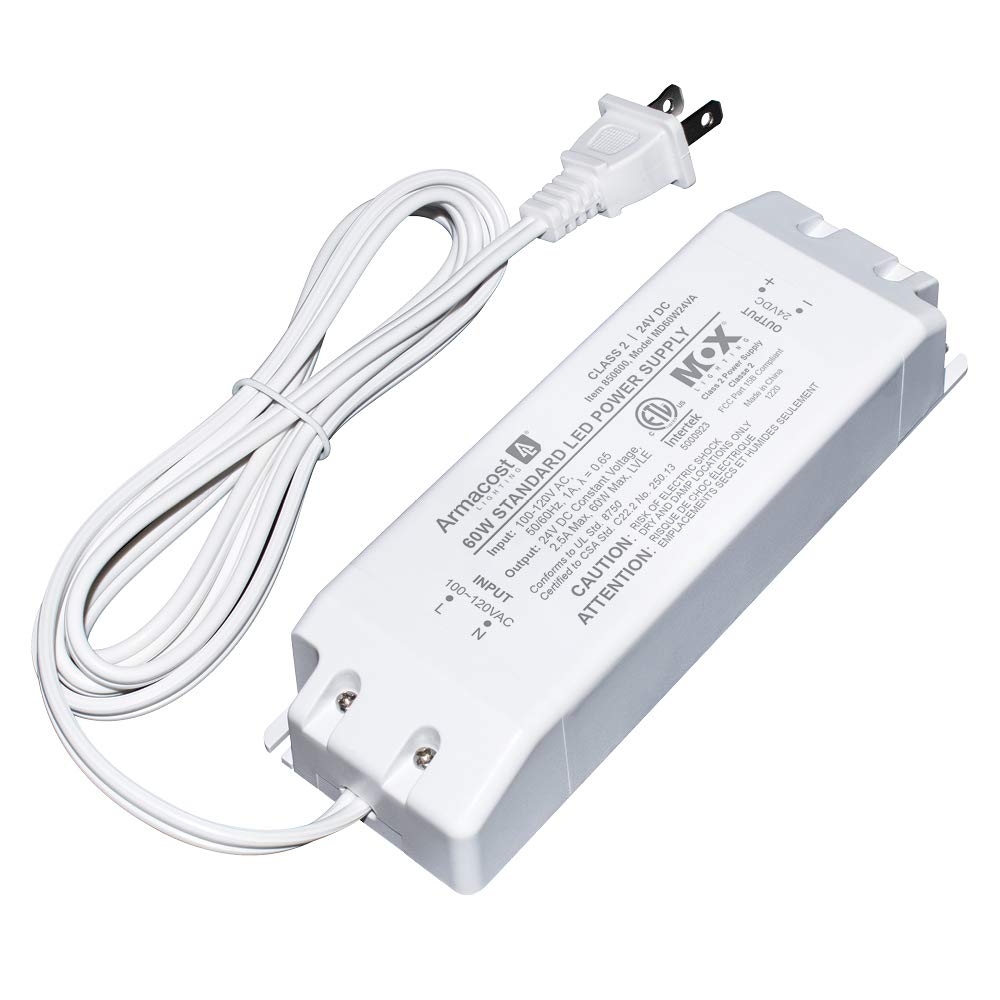 Armacost Lighting 850600 24 Volt LED Power Supply, White