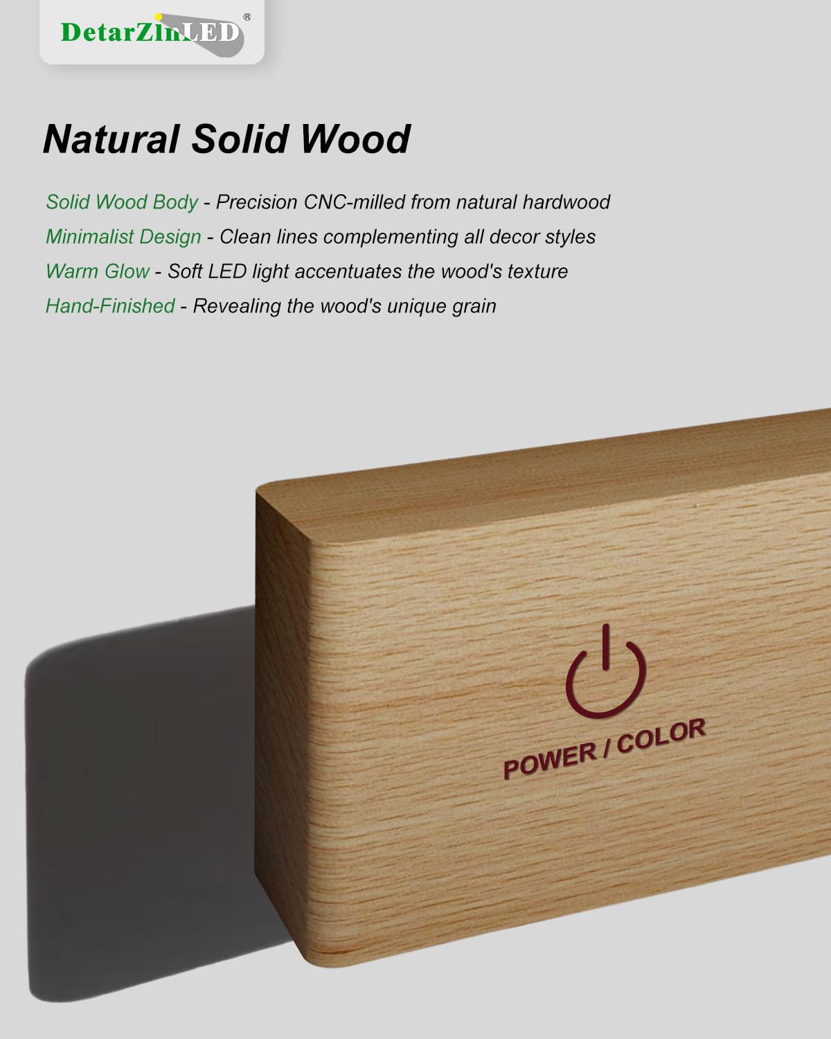 Rechargeable Wood Wall Lights (2 Pack) with Remote & Touch, 5200mAh Battery Operated Wall Sconce with 3 Color Temperatures & RGB. Magnetic, Stick-On, Dimmable Wall Reading Lamp for Bedroom, Picture