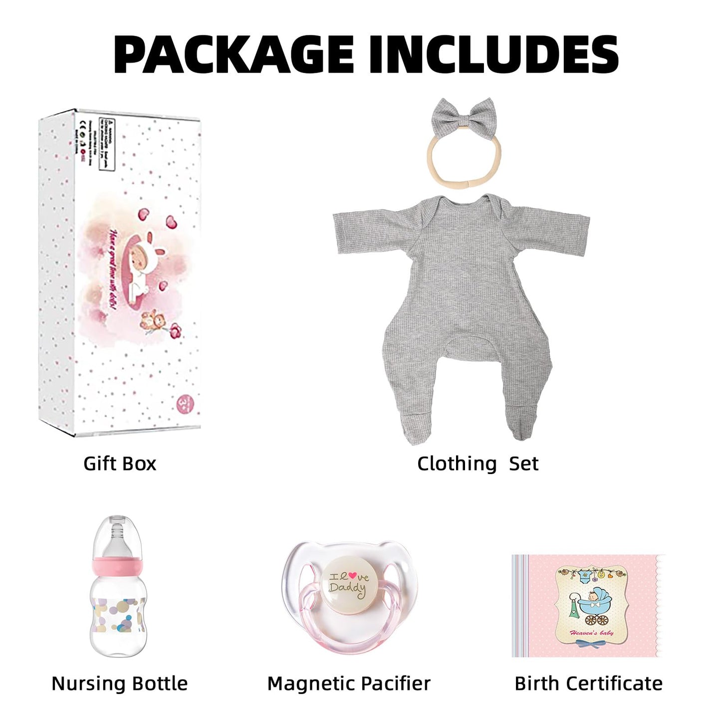 SCOM Realistic Reborn Baby Dolls - 18 Inch Real Life Baby Girl, Lifelike Doll with Anatomically Correct, Newborn Baby with Full Body Vinyl for Kids Age 3+ Gift