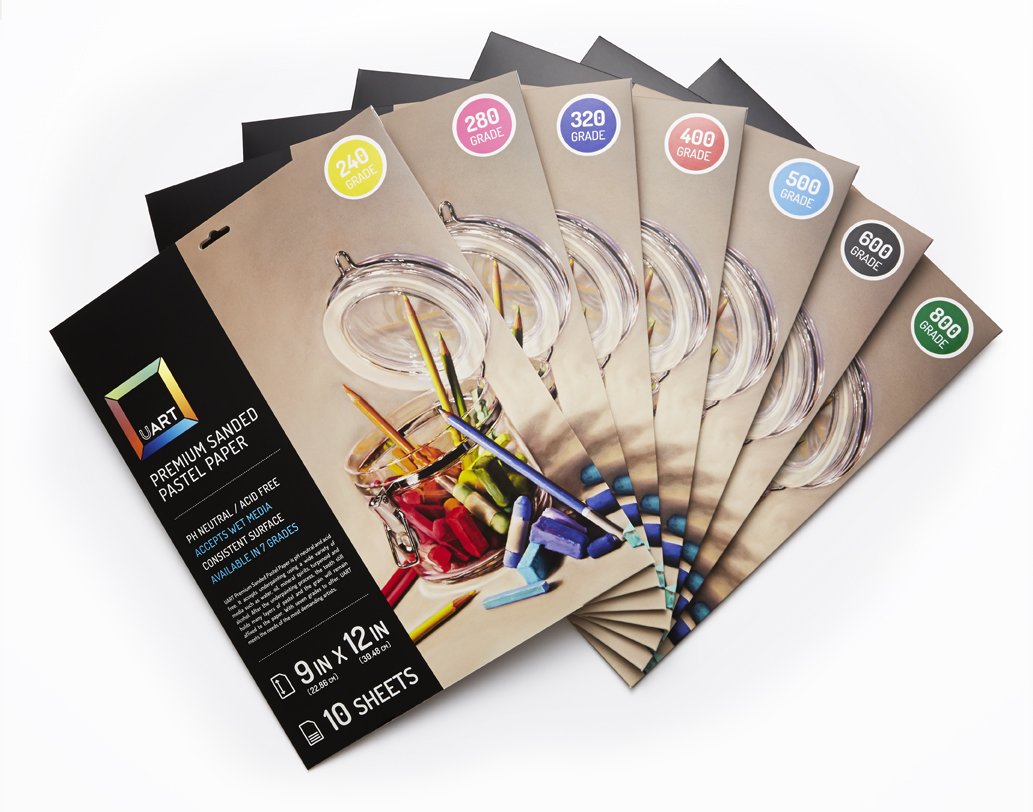 UART Premium Sanded Pastel Paper - 9"x12" - 10 Sheet Pad - 400 Grade