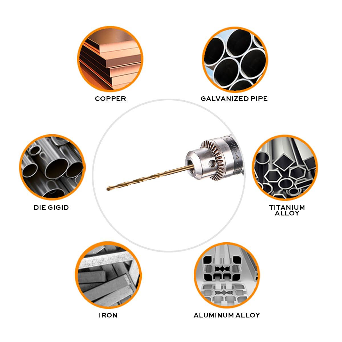5/8 Cobalt Drill Bits - 3 Pack - 6 Inch Length - M35 Cobalt Drill Bits with Storage Case - Perfect Drill Bits for Metal, Hardened & Stainless Steel, Cast Iron, and More!