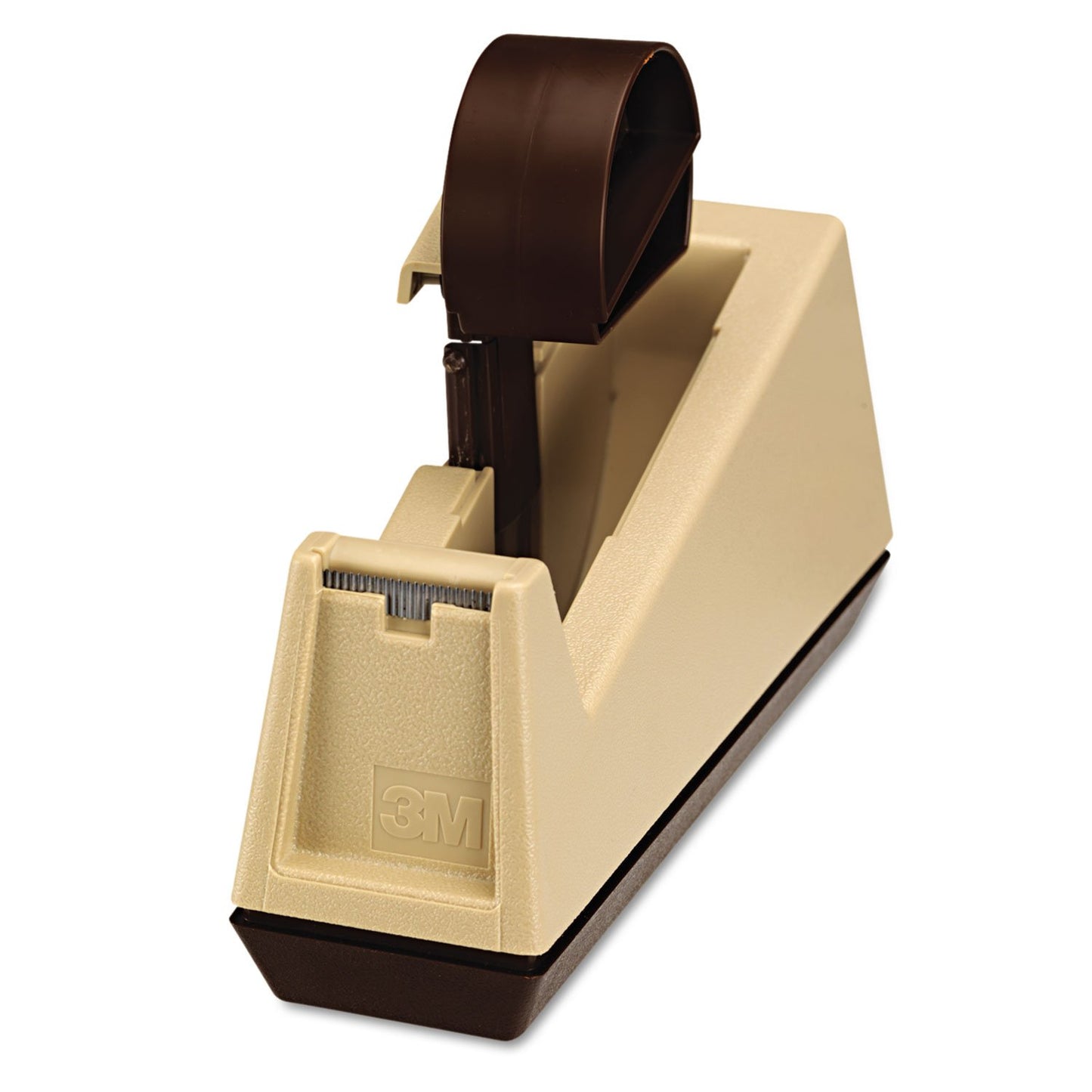 3M Scotch C25 Heavy-Duty Weighted Tape Dispenser, 3-Inch Core, Plastic, Putty/Brown