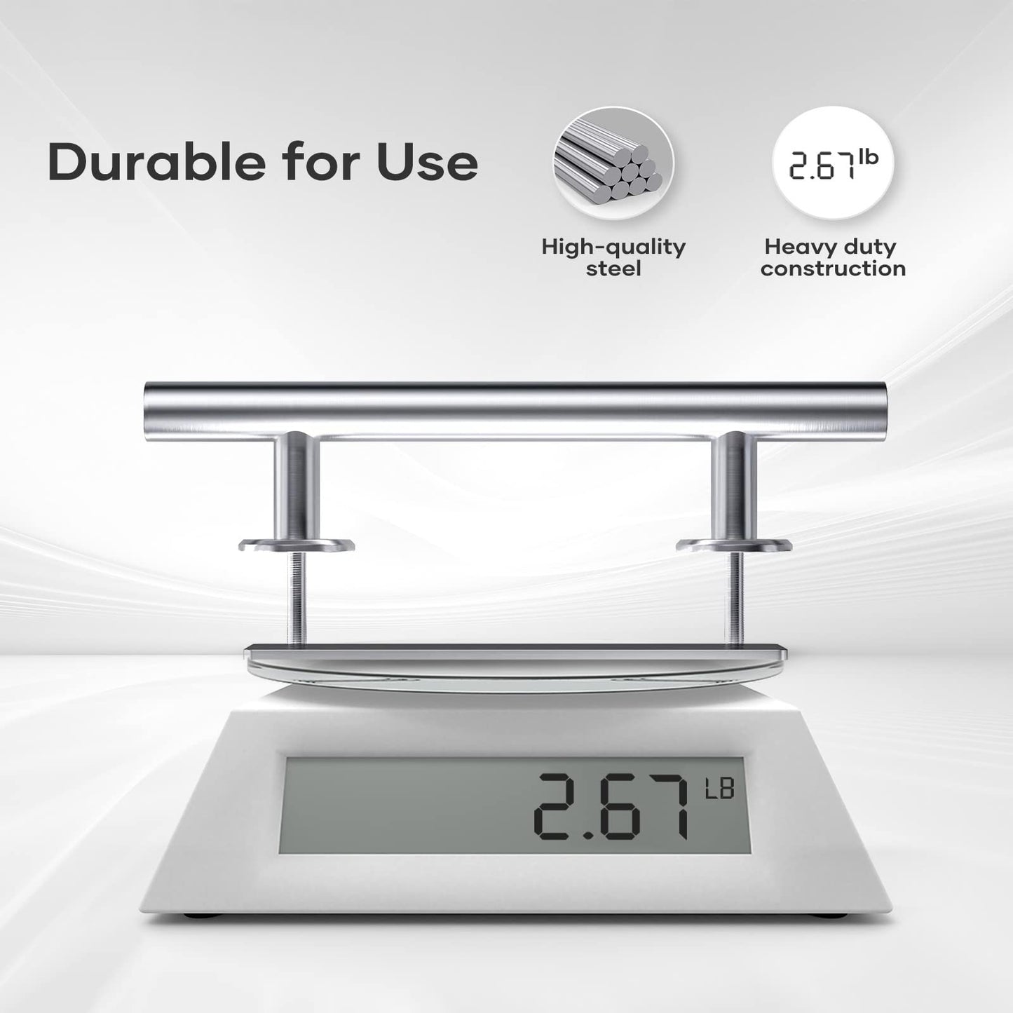 EaseLife 12" Stainless Steel Sliding Barn Door Handles and Pulls Flush Hardware Set, Double Sided, Brushed Finish, Easy Install, 2 Pack