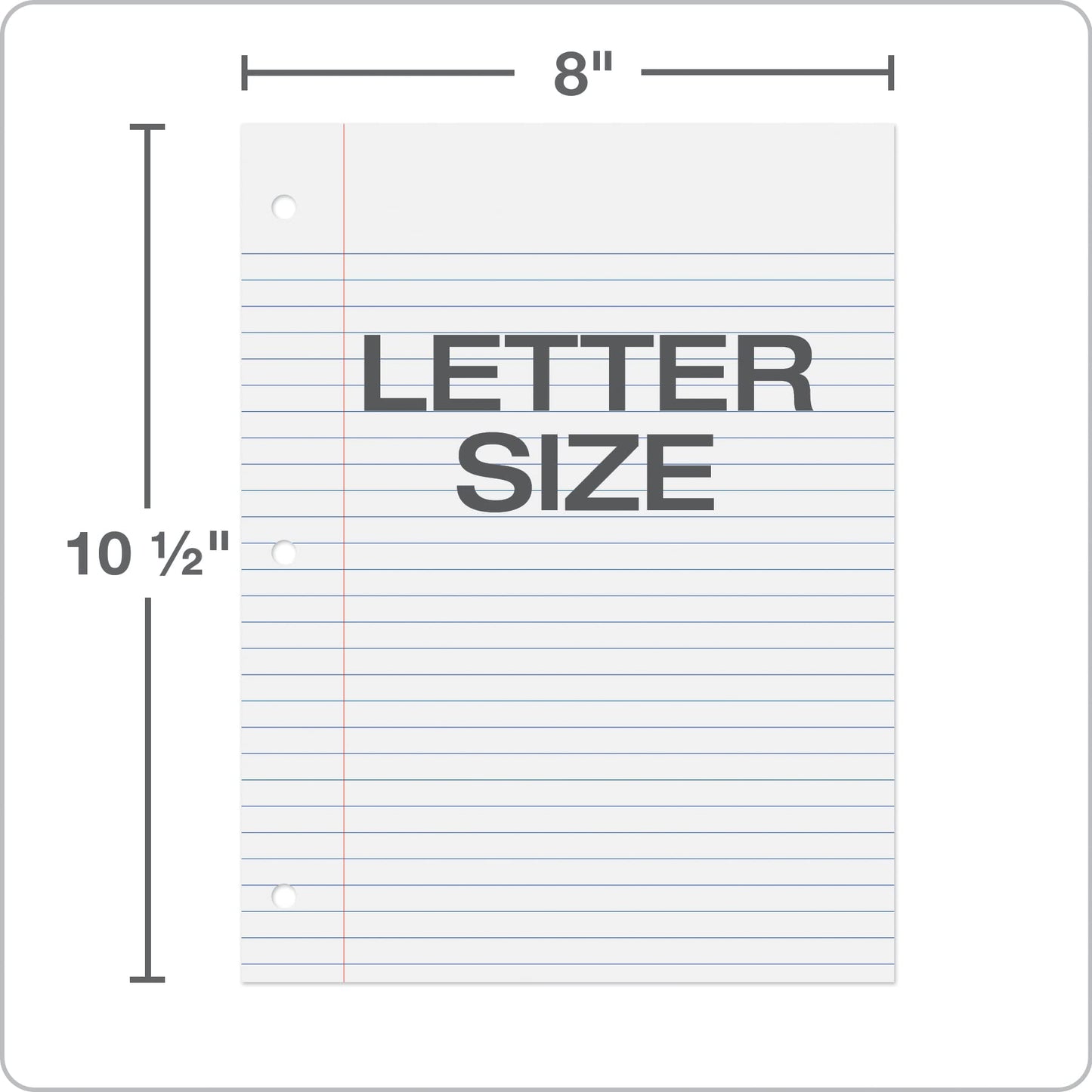 Oxford Loose Leaf Paper, Filler Paper, Notebook Paper, 8" x 10-1/2", Wide Rule, 3-Hole Punched, 2,000 Sheets for 3 Ring Binders, 4 Packs of 500, White (62379)