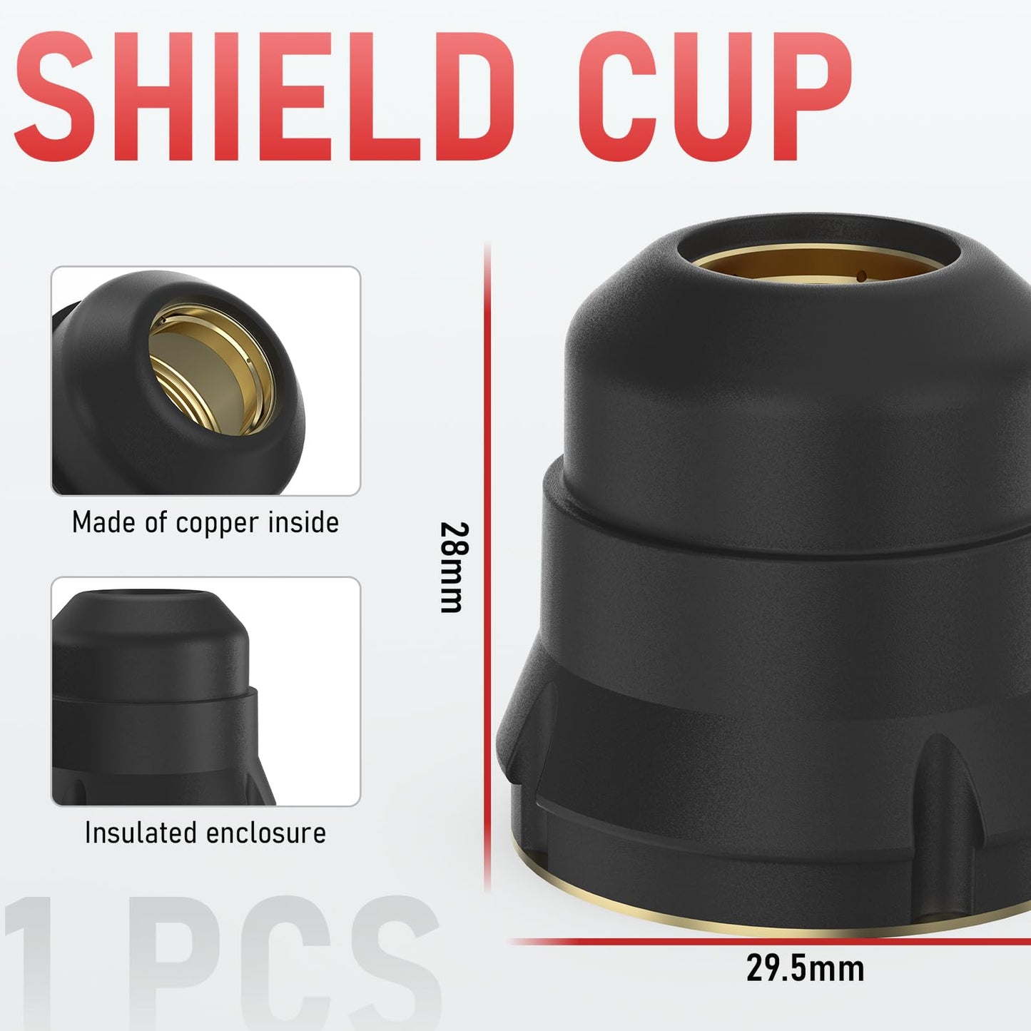 YESWELDER 24pcs Plasma Cutting Torch Consumables Sets Tip Electrode of IPT40, Suitable for YESWELDER CUT-55DS Pro/CUT-65DS Plasma Cutter