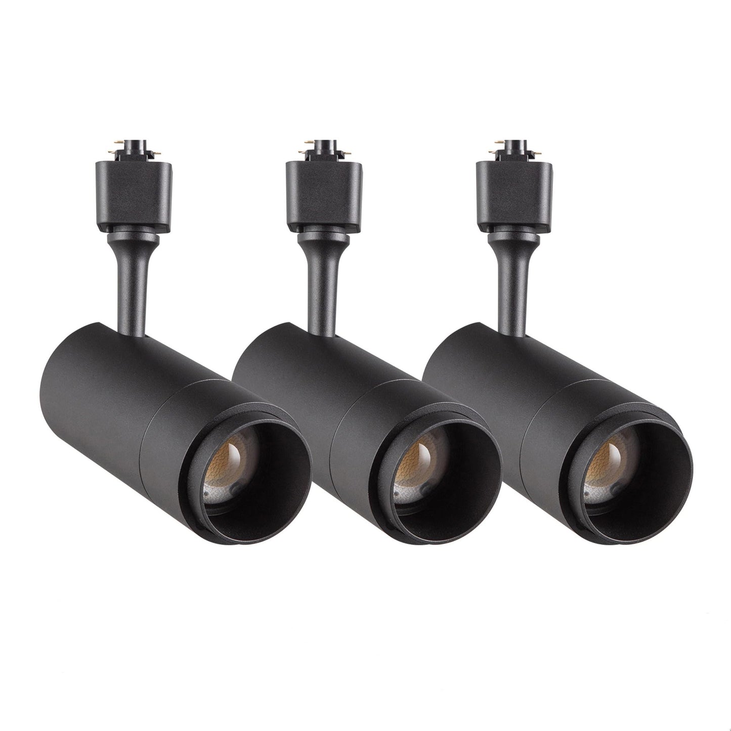 LED Track Lighting Heads Dimmable 24W 5CCT 2700K/3000k/3500k/4000k/5000k,Single Circu H Track Lighting Heads,Zoomable Beam 15° to 60° Ideal for Accent Art and Task Lighting,(3 Pack - Black-5CCT)