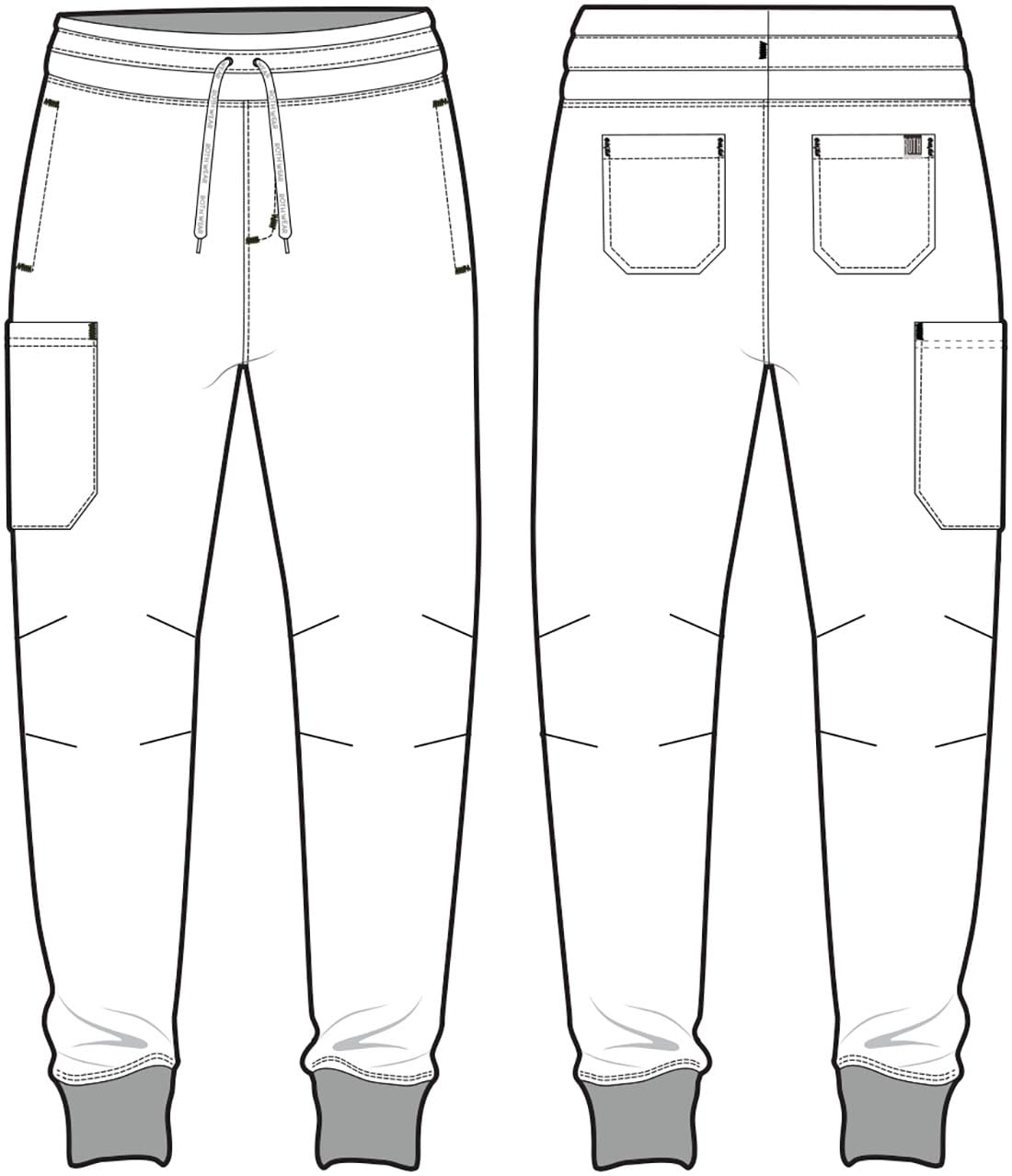 Med Couture Bowen Scrub Jogger Pants for Men - Perfect for Casual Wear and Active Lifestyles MC7777, Pewter, Large