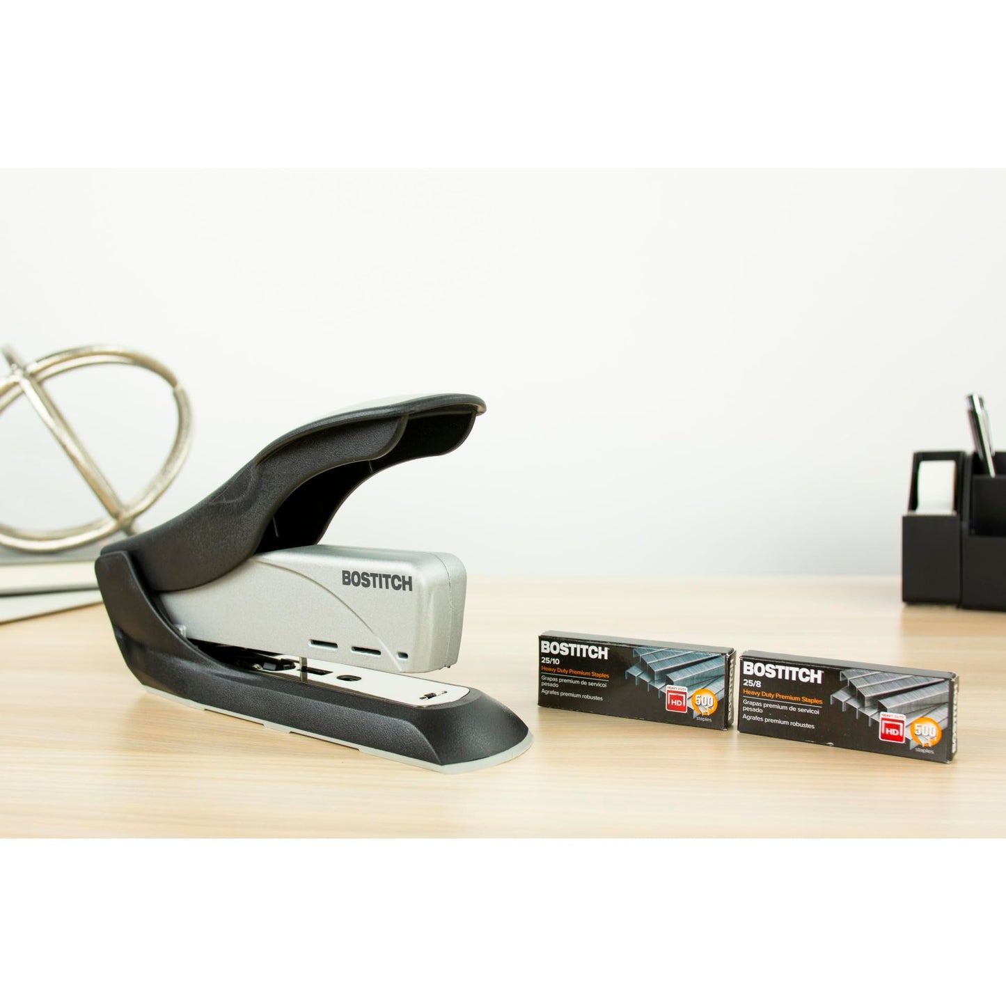 Bostitch Office inHANCE Heavy Duty Stapler, 65-Sheet Capacity, Black/Silver
