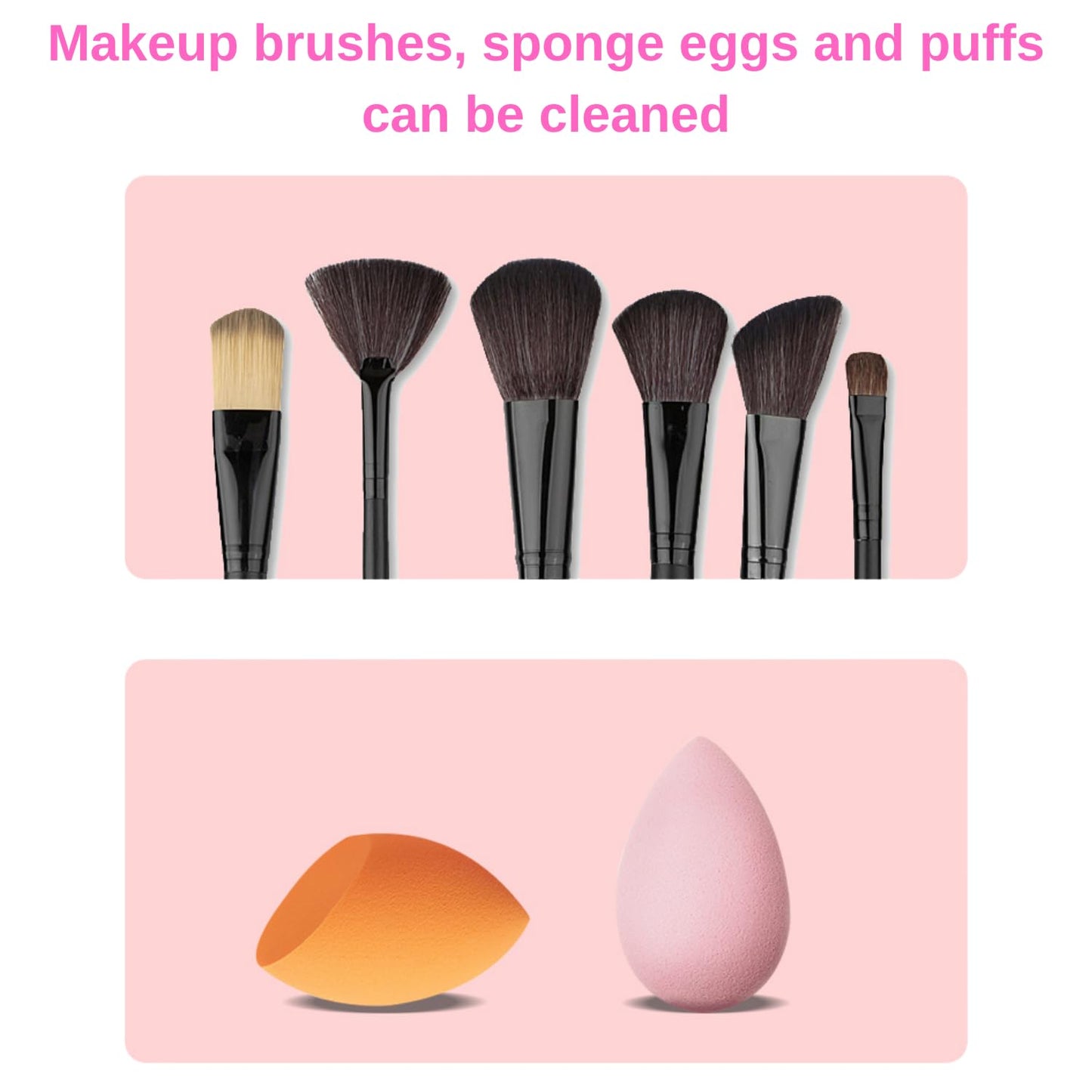 ALTINSOY Makeup Brush Cleaner Machine - Electric Cosmetic Brushes Cleanser - Automatic Cleaning Tool - Fast Wireless Makeup Brush Washing - Gifts For Women - Makeup Brush Holder - Sponge Cleaners