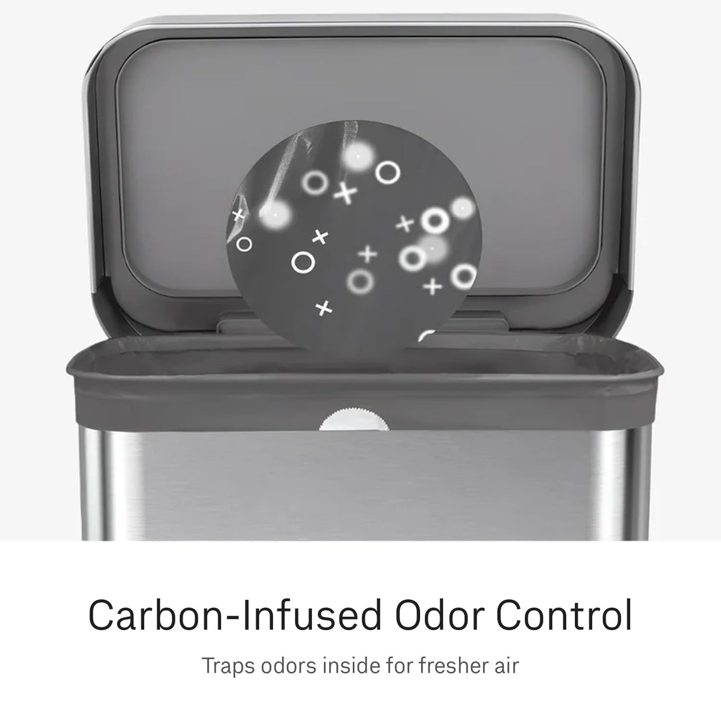 simplehuman Code J 100 Count Odorsorb® Custom Fit Liners, Drawstring Odor Absorbing Trash Bags, One-by-One Mess-Free Dispense, Extra Thick & Double Seamed, 50% PCR Plastic, 38-45 Liter / 10-12 Gallon