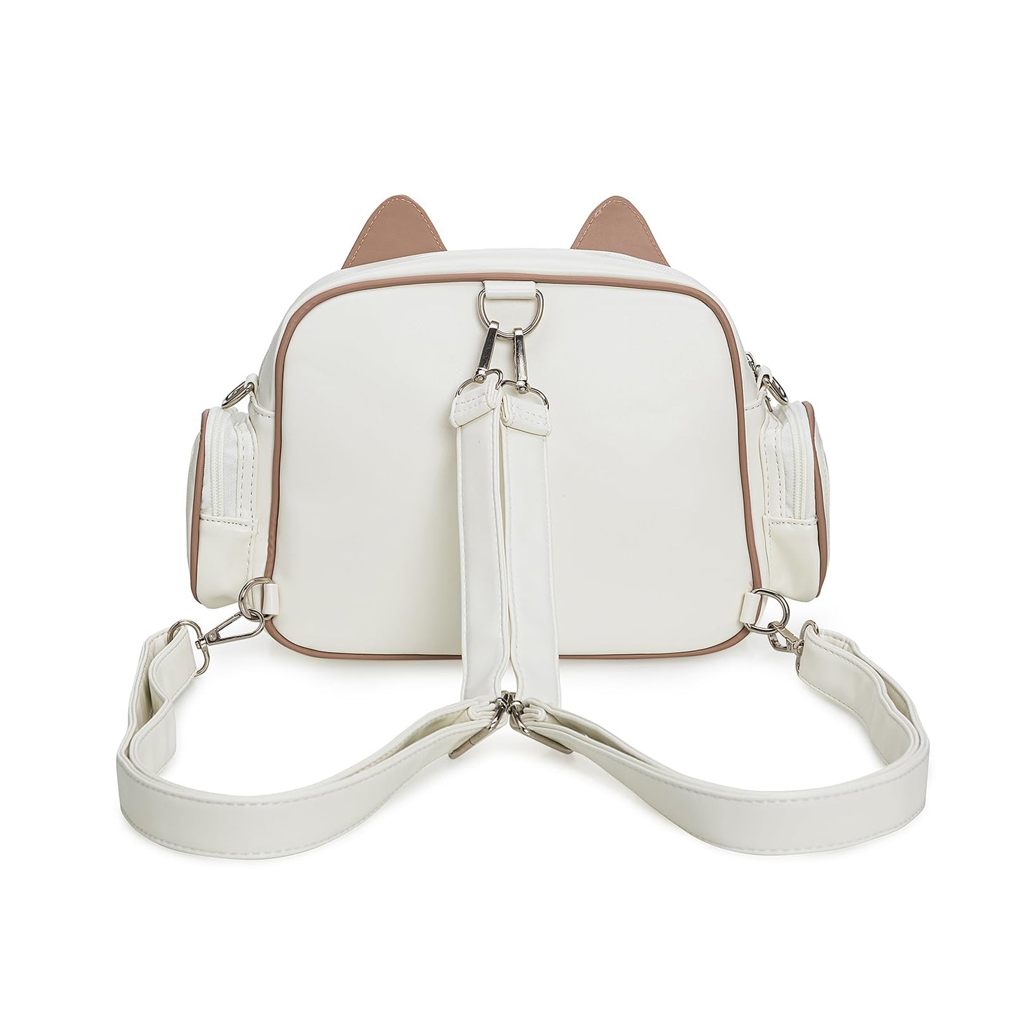 ZAROXOXS Kawaii Ita Bag Crossbody Bag Cute White Cat Backpack Girls Shoulder Bags Pin Display with Insert