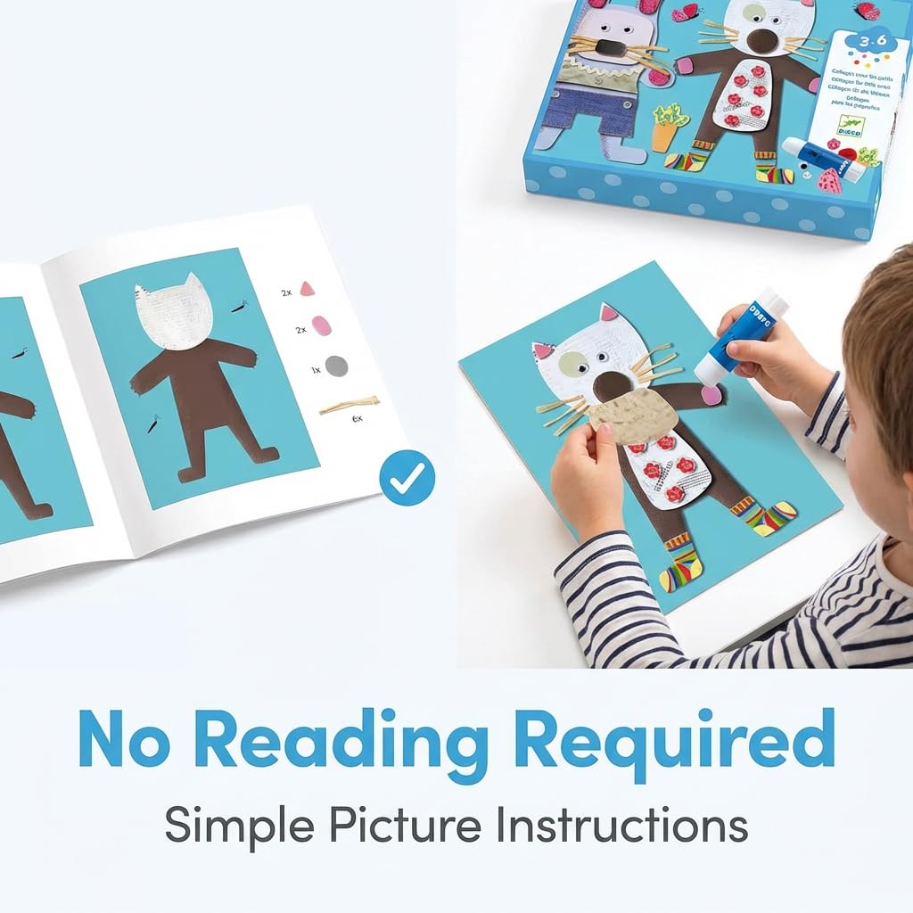 DJECO Le Petite Artist Collages for Little Ones Activity Set