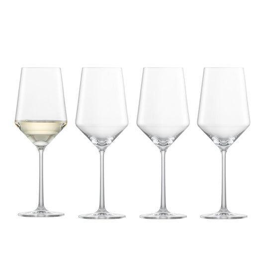 ZWIESEL GLAS Pure Saugivnon Blanc White Wine Glass (Set of 4), Graceful Wine Glasses for White Wine, Dishwasher-Safe Tritan Crystal Glasses, Made in Germany (14 Ounce)