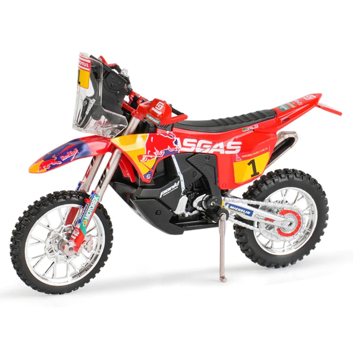 RACE MODEL 1/18 Scale - GASGAS RX540F Rally Dakar Motorcycle Moto - #1 Daniel Sanders