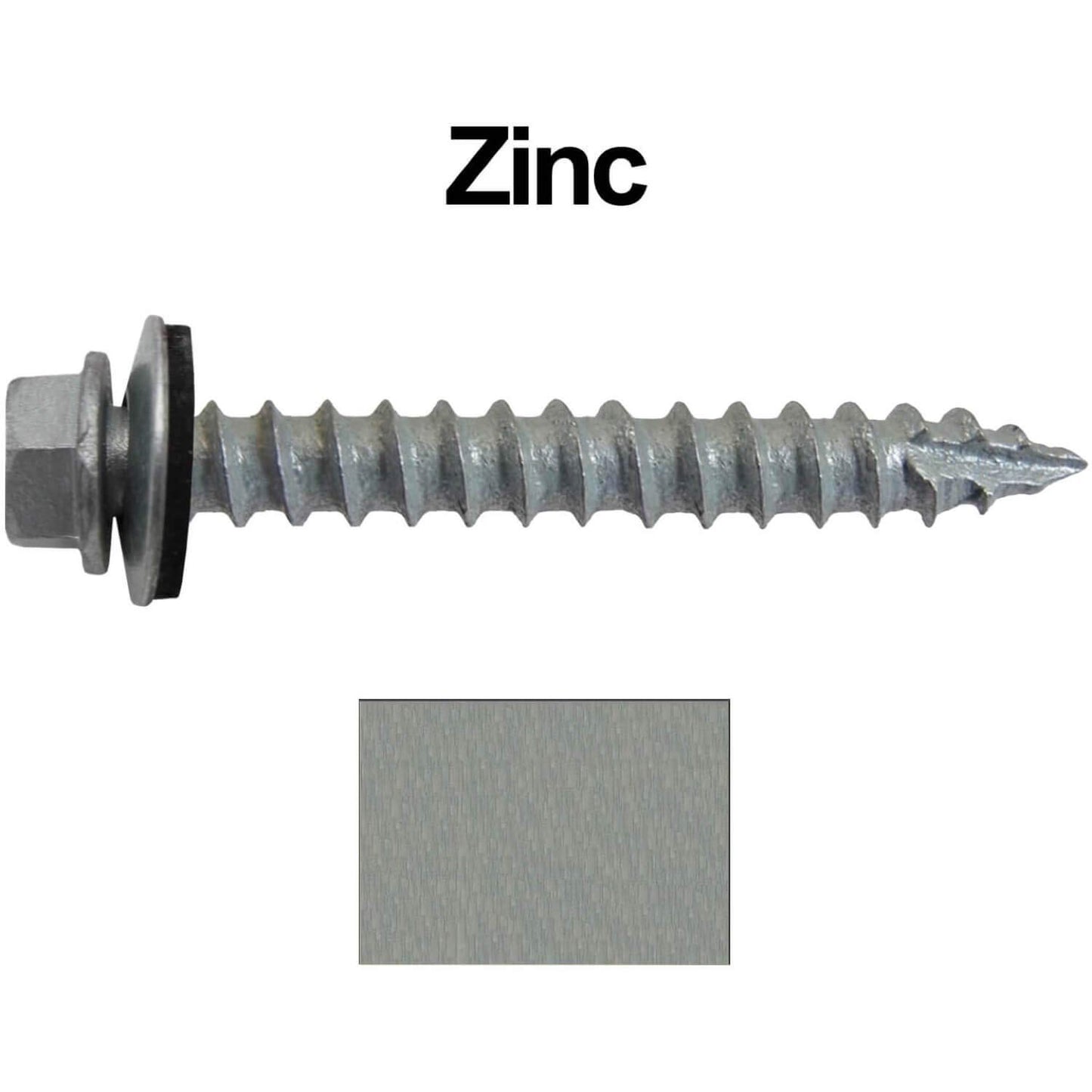 #14 Metal Roofing Screws: (250) Screws x 2" Galvanized Hex Head Sheet Metal Roof Screw. Self Starting Metal to Wood Sheet Metal Screws with EPDM Washer. for Corrugated Roofing