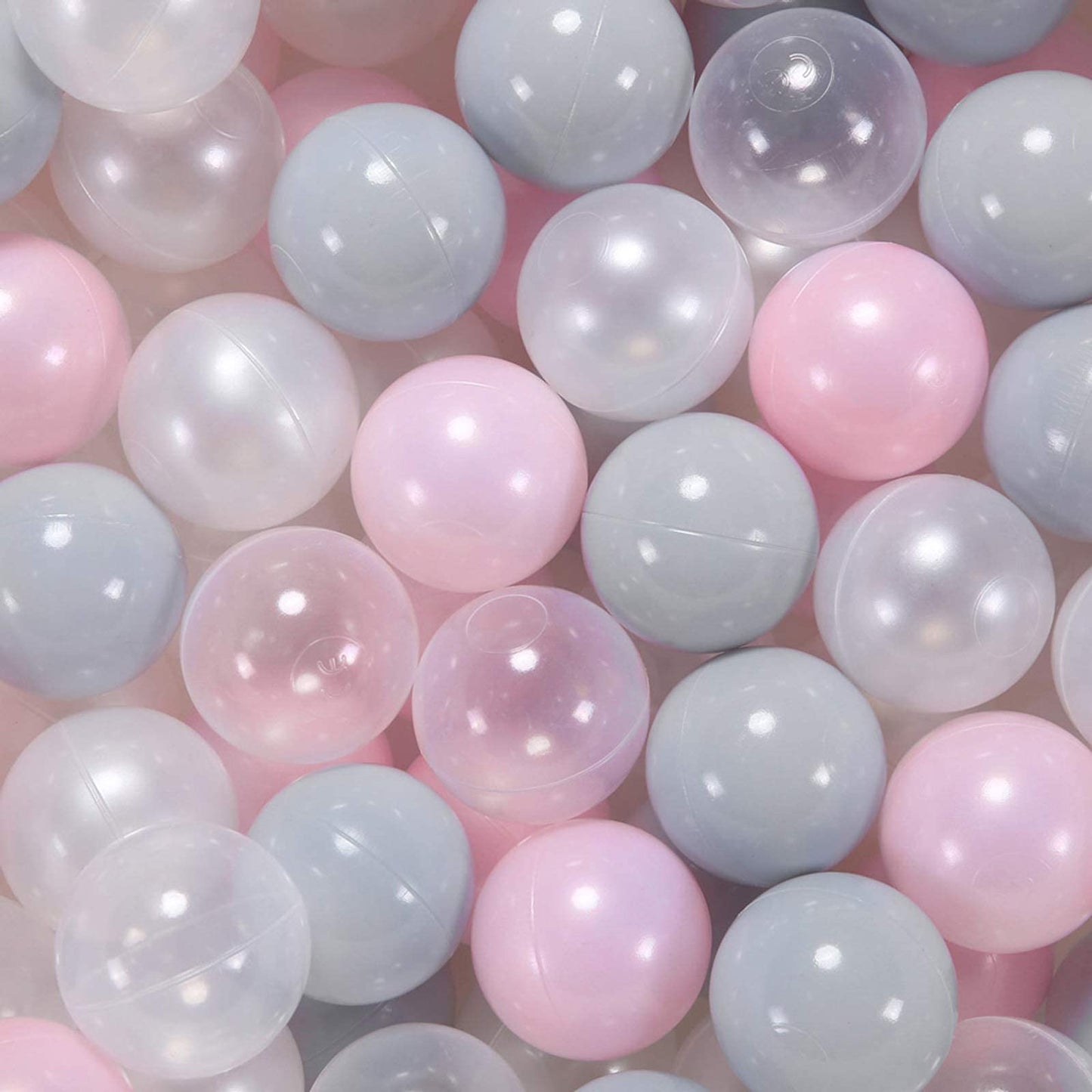 GOGOSO Ball Pit Balls for Kids, 100 Pink Plastic Balls for Ball Pit Toddler Birthday Party Kids Colorful Ocean Ball
