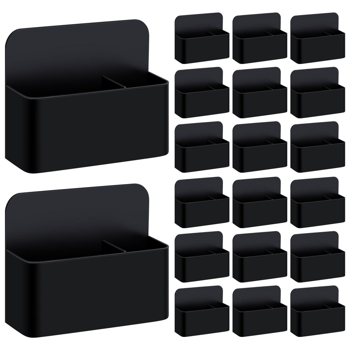 Colarr 20 Pack Magnetic Dry Erase Marker Holder Bulk Whiteboard Magnetic Marker Holder Pen Pencil Organizer for Classroom Whiteboard Refrigerator Locker Storage (Black)