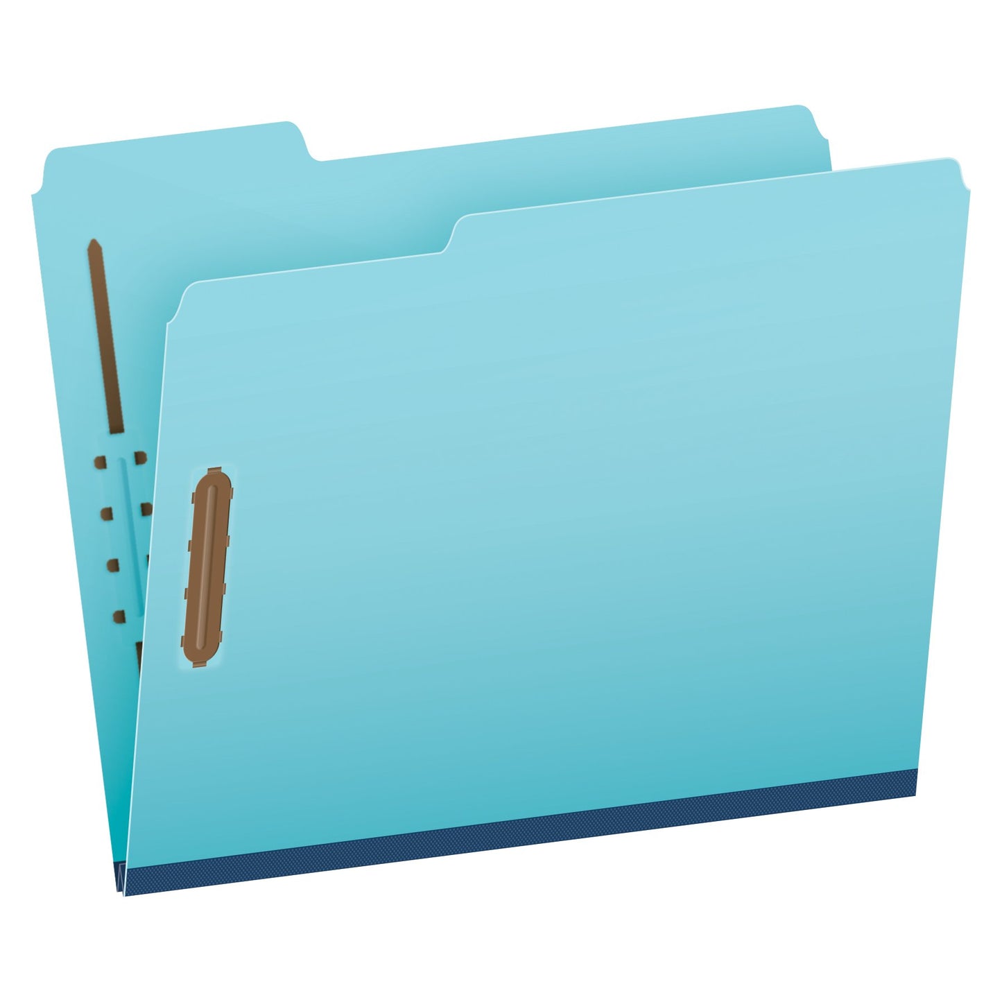 Pendaflex Globe Weis Pressboard Fastener Folders, Letter Size, Light Blue, 1" Expansion, 1/3 Cut, 25/BX (615F21-3BLU)