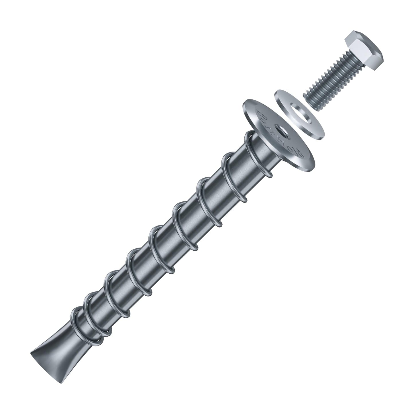 BoltHold - eAK-4 Asphalt Anchor & Epoxy Kit - Four 1500lbs. Pull Rated SP10-38 Chemical Anchors (5/8" x 6") with EPX3 Anchoring Epoxy - for Installation of Sheds, Carports, Bike Racks, & More