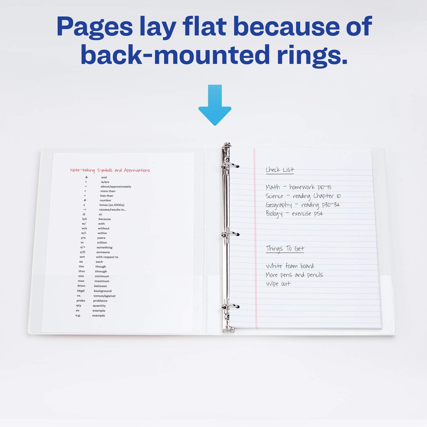 Avery Durable View 3 Ring Binders, 0.5" Slant Rings, 135-Sheet Capacity, 0.7 Inch Wide Spine, Great for Home, School Supplies, Office, or Organization Needs, White Binders (12-Pack of 17002)