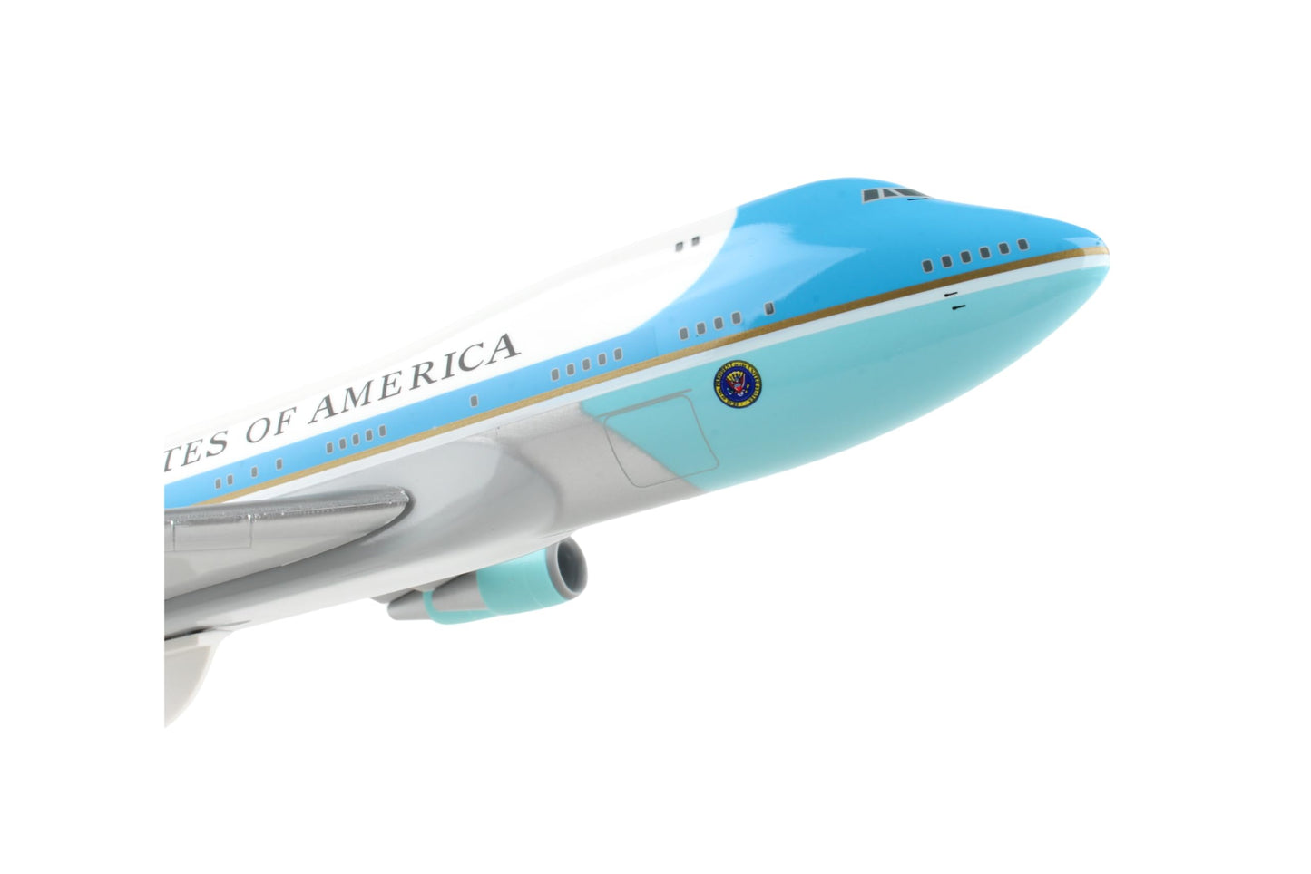SkyMarks Plastic SKR041 Air Force One Boeing 747-200 VC25 1:250 Scale Desktop Model with Stand