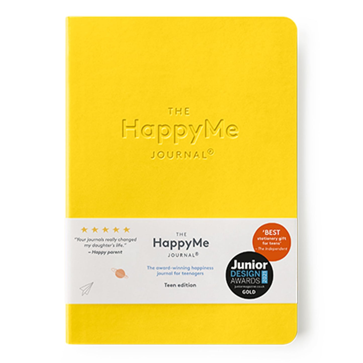 HappyMe Teen Journal - Guided Wellness Journal for Teens: Promote Happiness, Foster Mindfulness - Teen Girl or Boy Gift Diary Notebook for Positive Habits, Self-Discovery (Yellow)