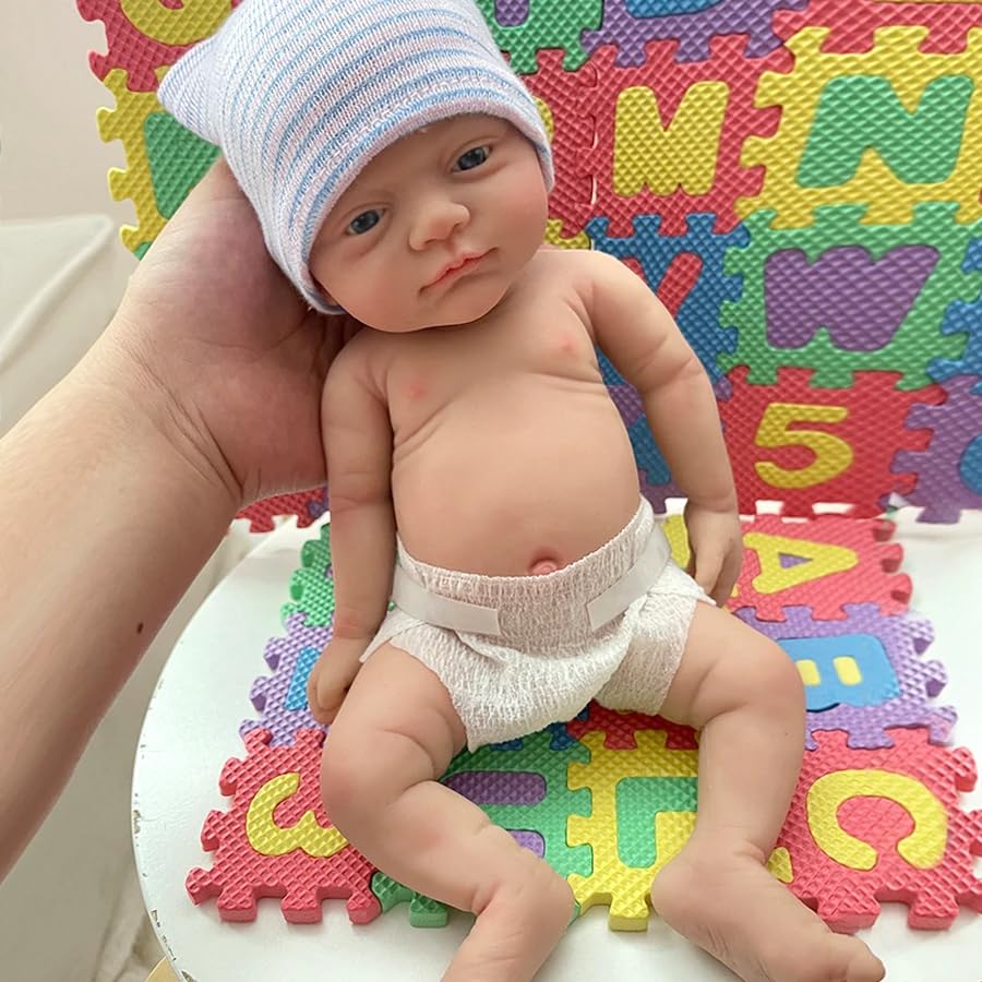 MYREBABY 12" Micro Preemie Full Body Silicone Baby Doll Girl Alisa Lifelike Reborn Doll Surprice Children Anti-Stress