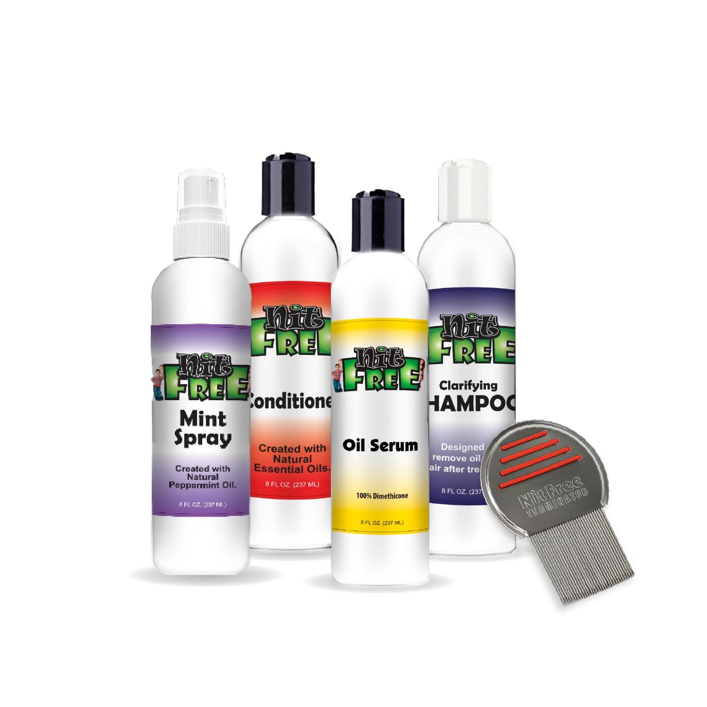 Nit Free Ultimate Care Kit - Includes Comb, Oil Treatment, Clarifying Shampoo, Conditioner & Mint Spray 8oz Bottles