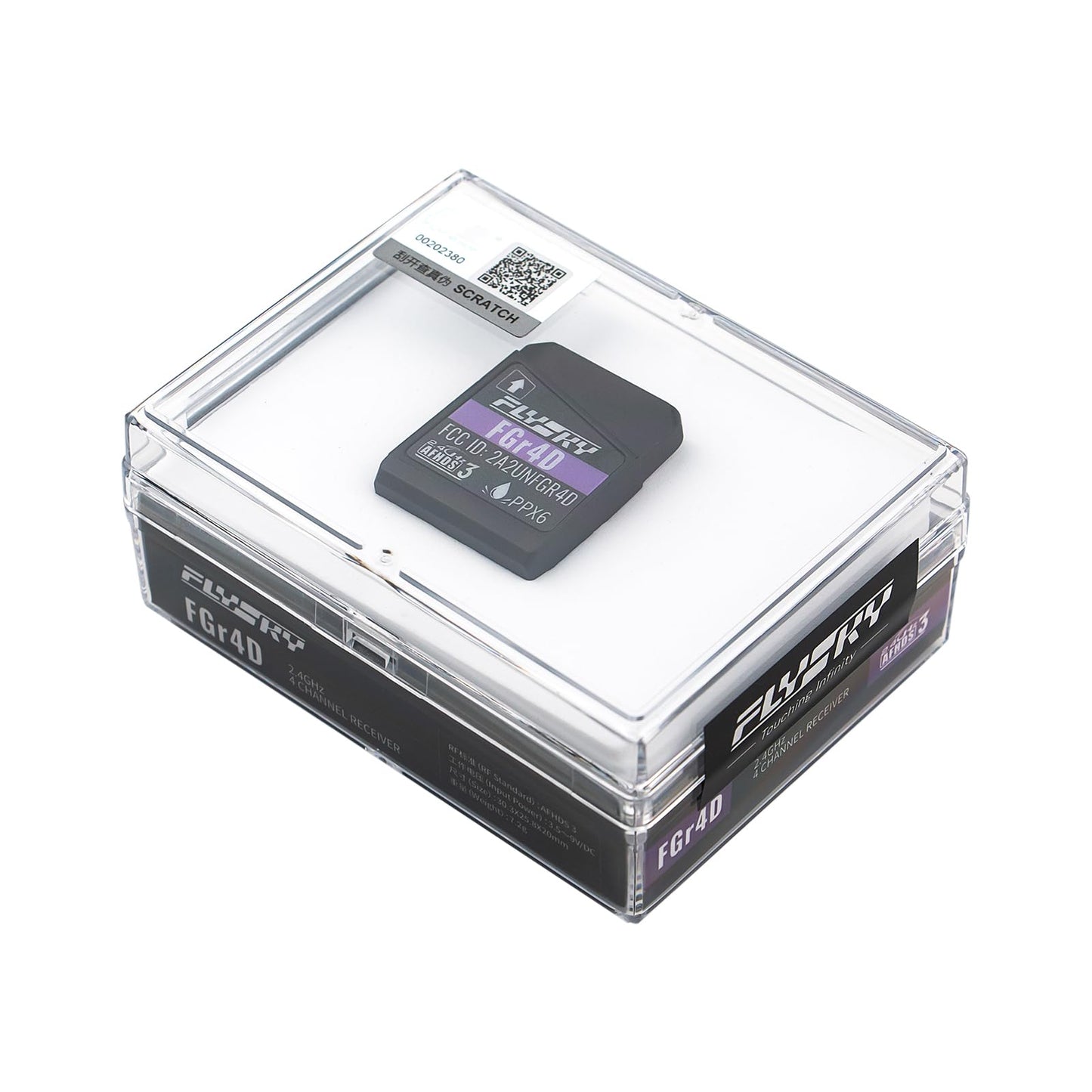 GoolRC Flysky FGr4D Receiver, 2.4GHz 4 Channels AFHDS 3 Receiver Built-in Dual Antenna PWM/PPM/i-BUS2/S.Bus/i-Bus Output Compatible with Flysky Noble NB4 PL18 EL18 RC Transmitter for RC Car Boat
