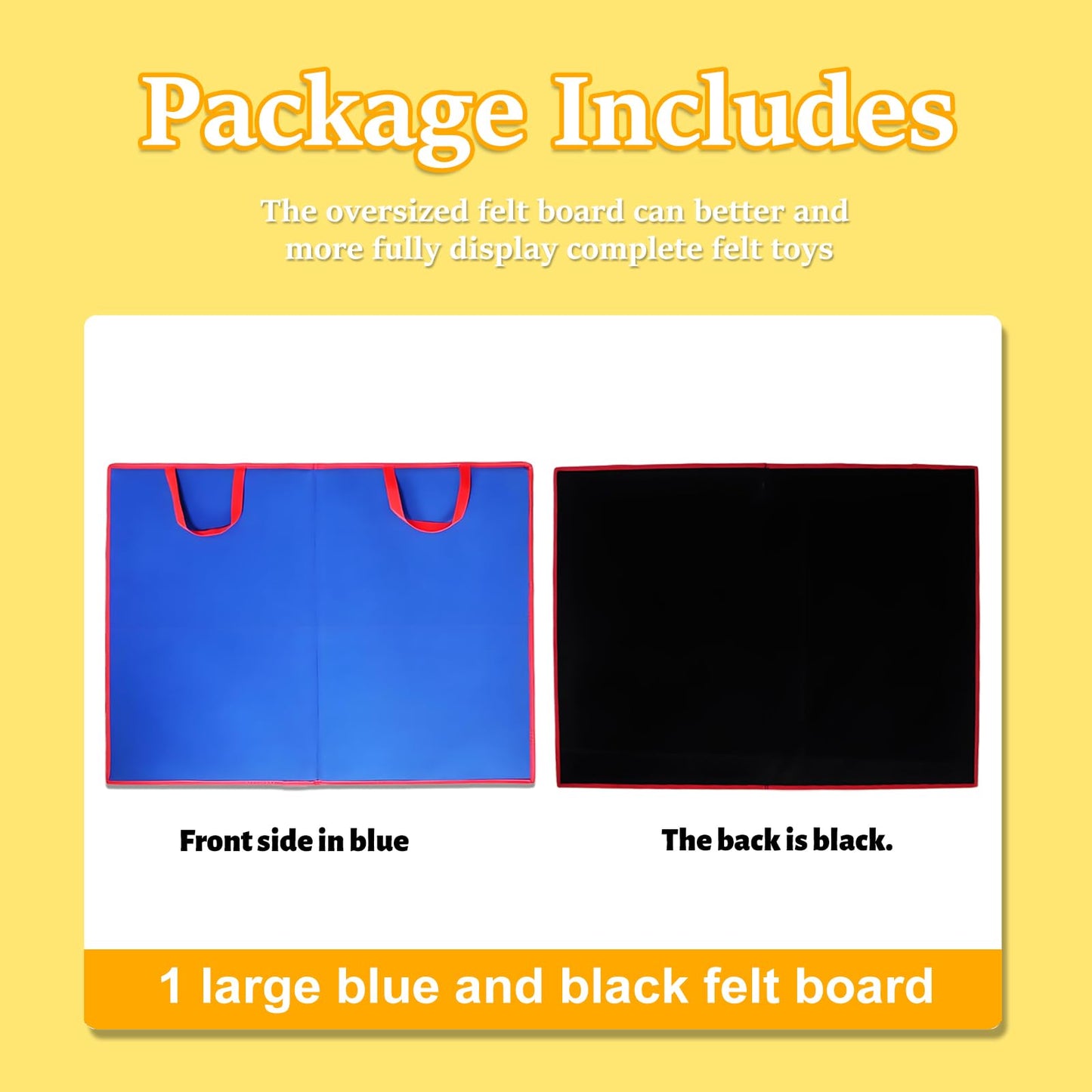Ai fsem Large Felt Flannel Board Portable Double-Sided Foldable Felt Story Boards for Toddlers Storytelling Learning ActivitiesTeacher Supplies