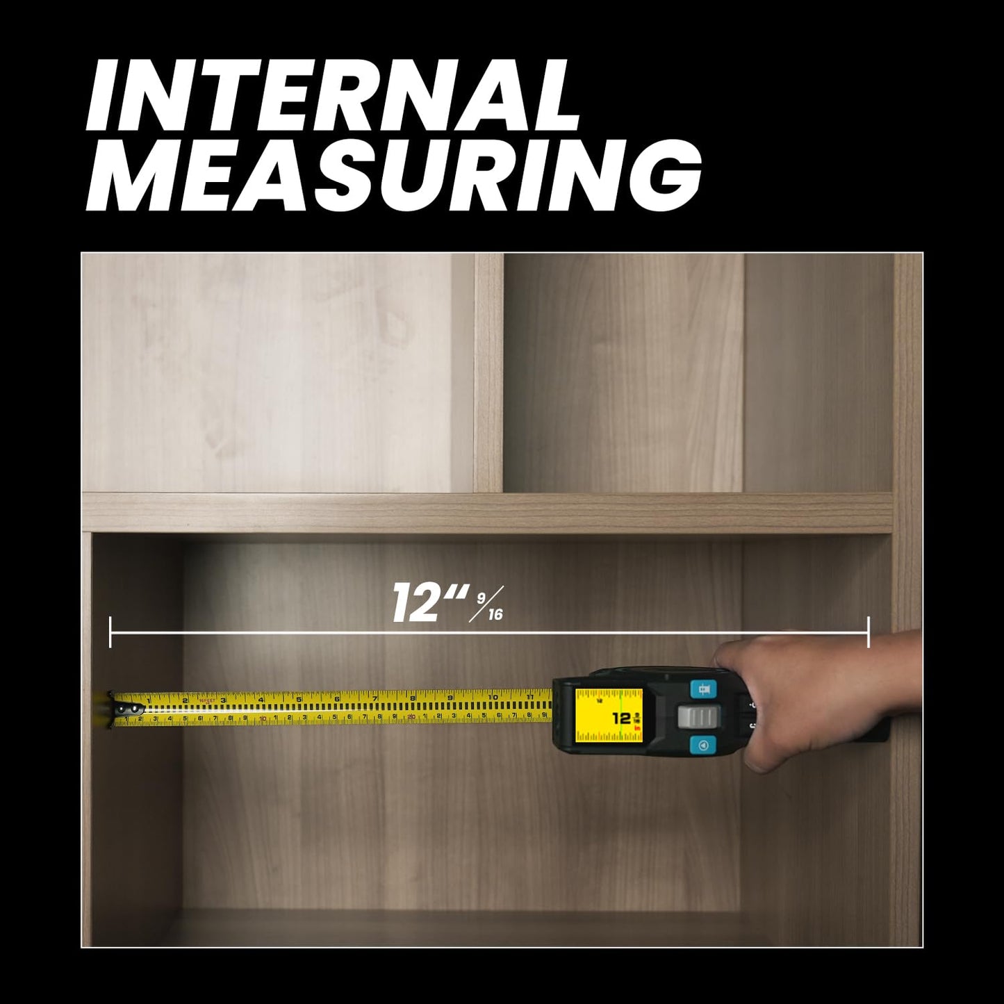3-in-1 Digital Tape Measure, 330Ft Laser Measurement Tool & Auto Lock Tape with Instant Digital Readout, Extended Laser Line & Incremental Measurement, Replaceable Tape | Swappable Battery | APP Sync