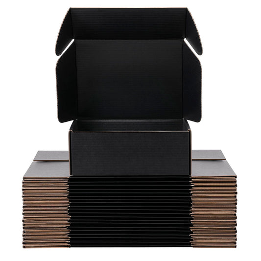 DUZCLI Black Shipping Boxes 12x9x4 Inches, 20 Pack