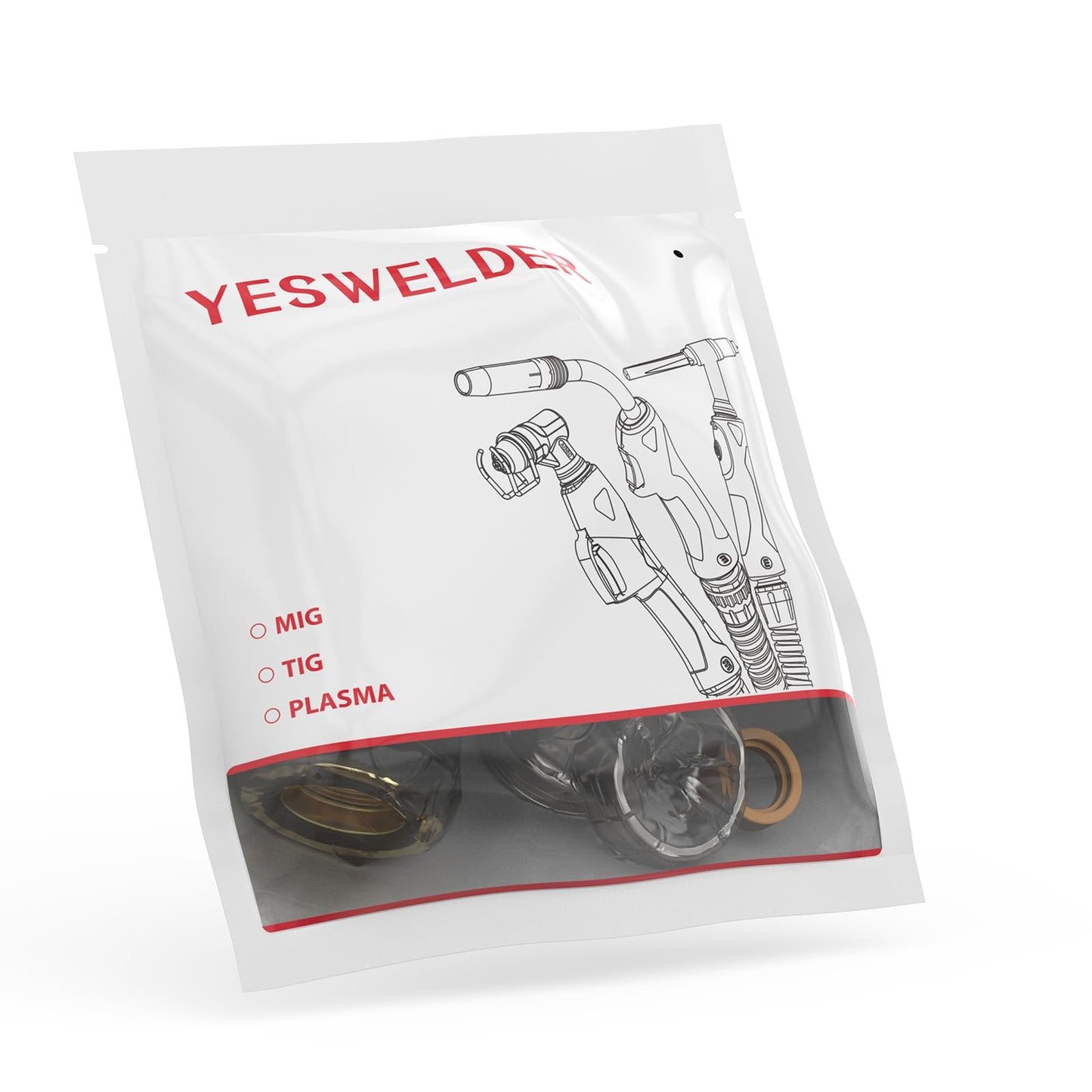 YESWELDER 24pcs Plasma Cutting Torch Consumables Sets Tip Electrode of IPT40, Suitable for YESWELDER CUT-55DS Pro/CUT-65DS Plasma Cutter