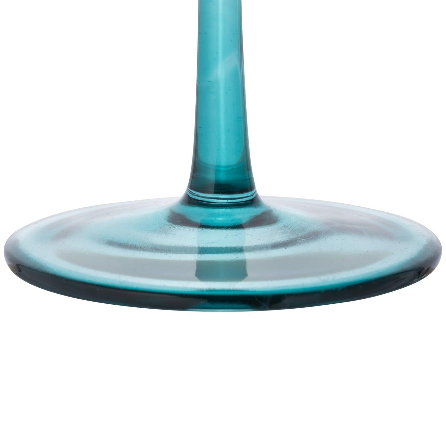 Creative Co-Op Hand Blown Stemmed Wine Glasses, 14 Ounces, 4 Assorted Colors Glassware, Multi
