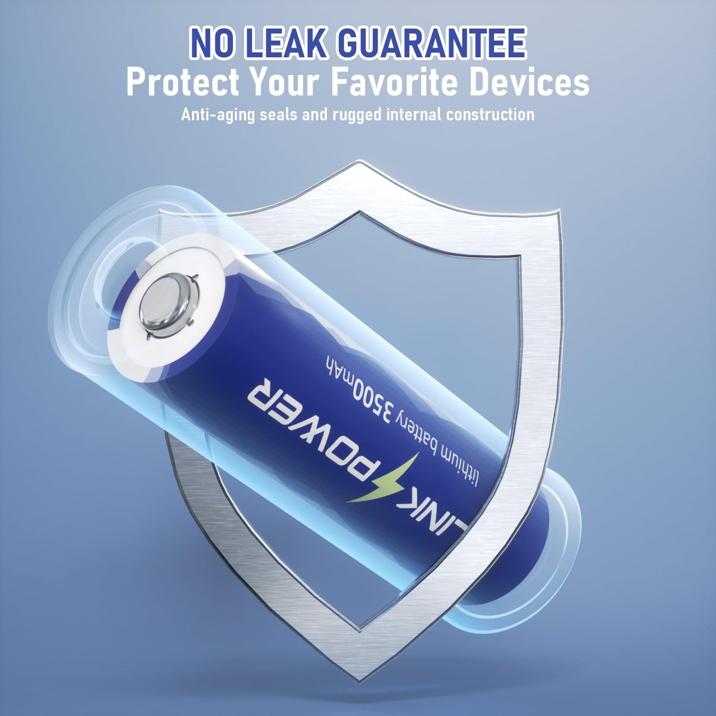 Blinkspower™ Lithium Batteries AA 48 Pack, 3500mAh NO.1 Lasting 1.5V Double A Lithium Battery 【Non-Rechargeable】