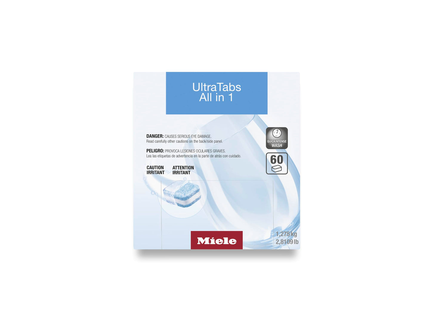 Miele Genuine UltraTabs All in 1 Dishwasher, 60 Detergent Tablets