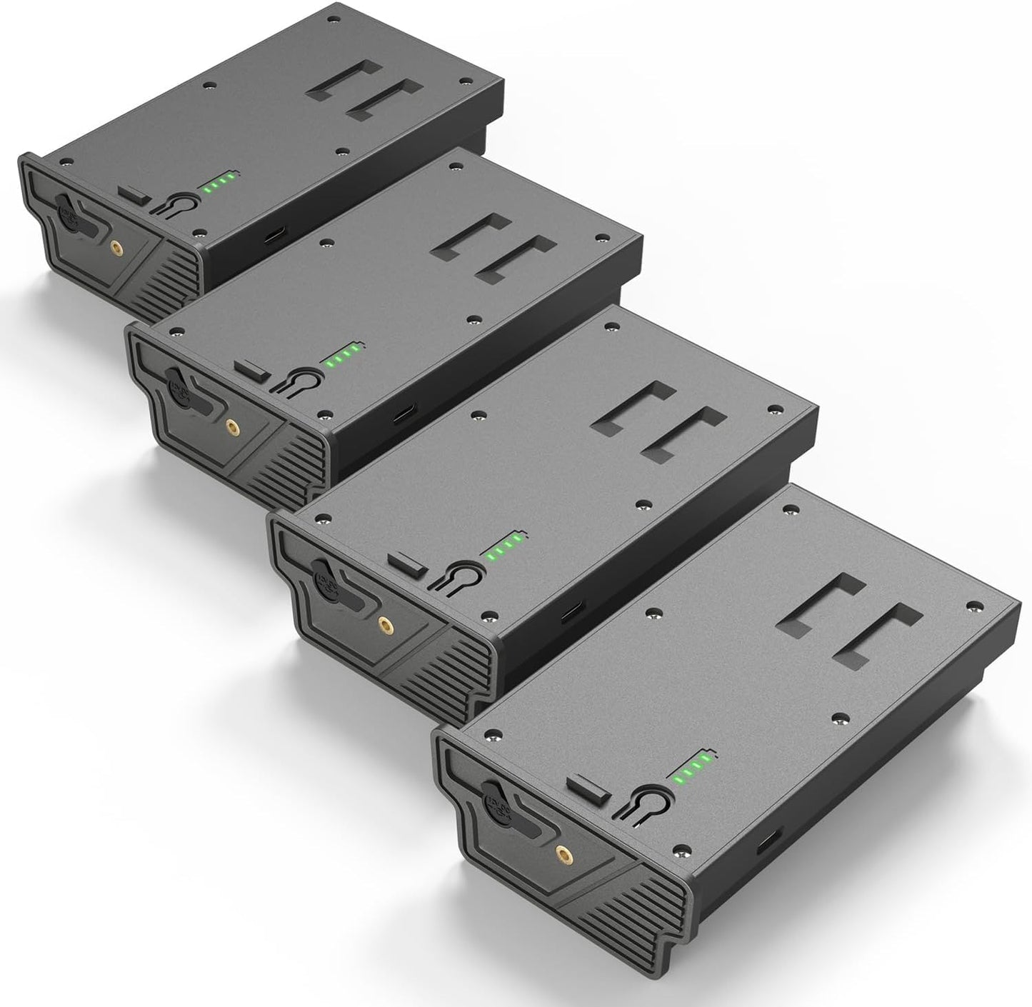 DCDG 4 Pack New Reveal Lithium Battery Pack Compatible with Reveal Hunting Camera Ultra, X, X Pro, Pro 3.0, X Gen 2.0 3.0, XB, SK, Upgraded Solar Panel Compatibility, LED Battery Meter