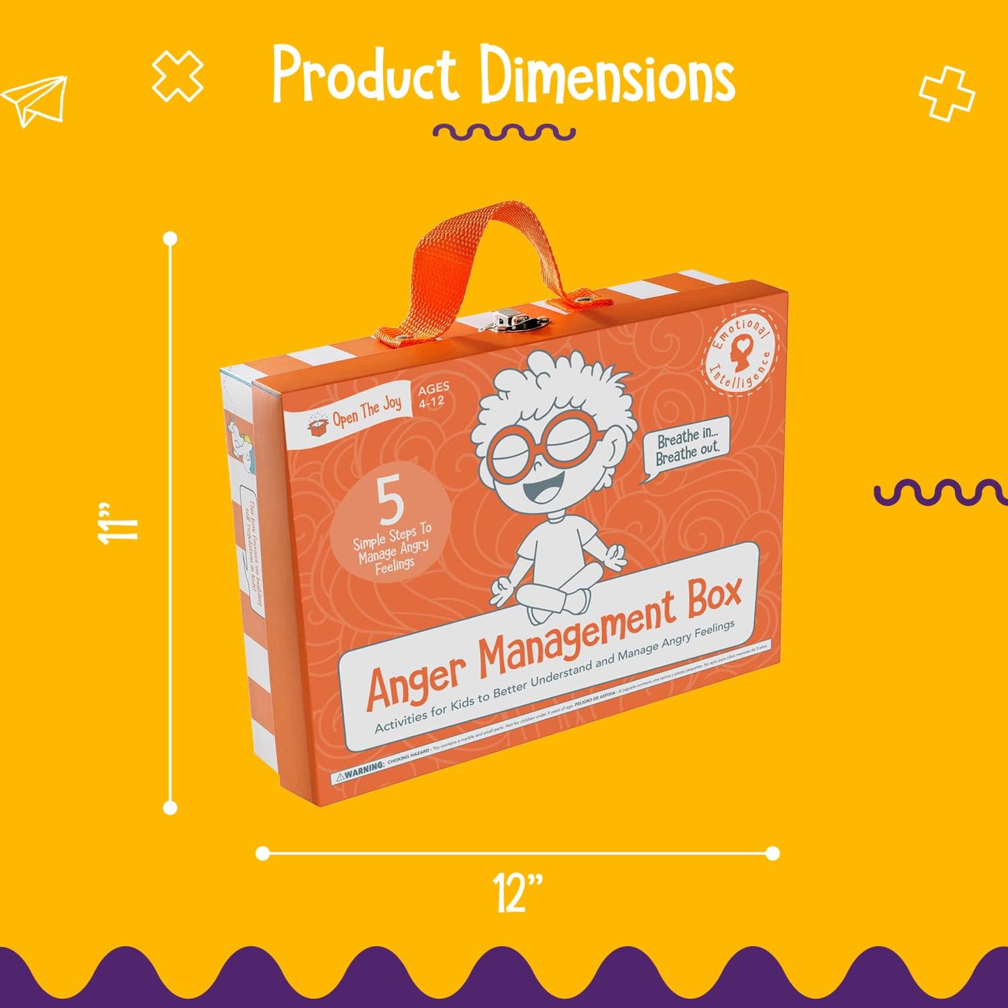 Open The Joy Anger Management Box for Kids | Includes Anger Control Card Game & Other 4 Anger Management Activities to Develop Emotional Intelligence | Anger Game for Kids Ages 4+