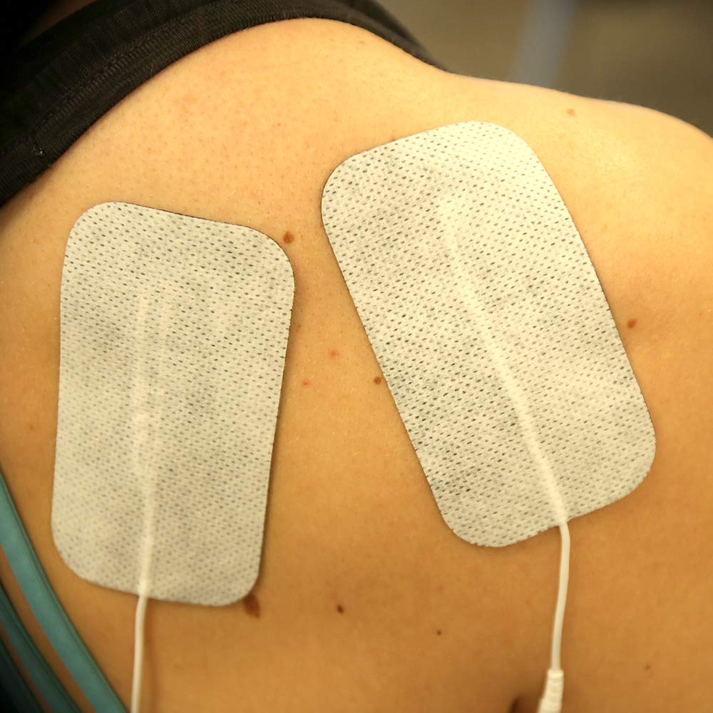 reserv 2" x 4" Rectangle Premium Re-Usable Self Adhesive Electrode Pads for TENS/EMS Unit, Fabric Backed Pads with Premium Gel (Latex Free)(80 Electrodes)