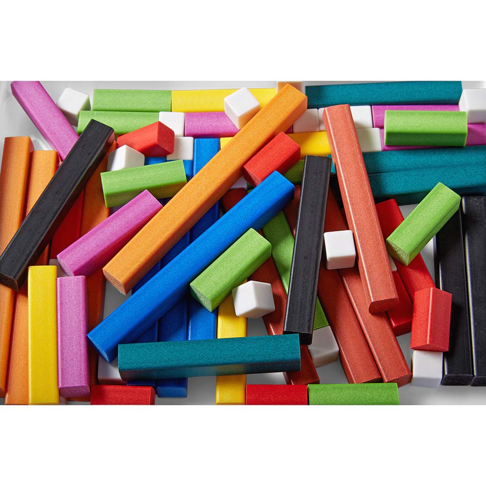 hand2mind Plastic Cuisenaire Rods with Trays, Math Manipulatives, Montessori Math Rods, Math Counters, Math Blocks, Counting Blocks, Montessori Math, Fraction Bars, Number Rods (Set of 6)