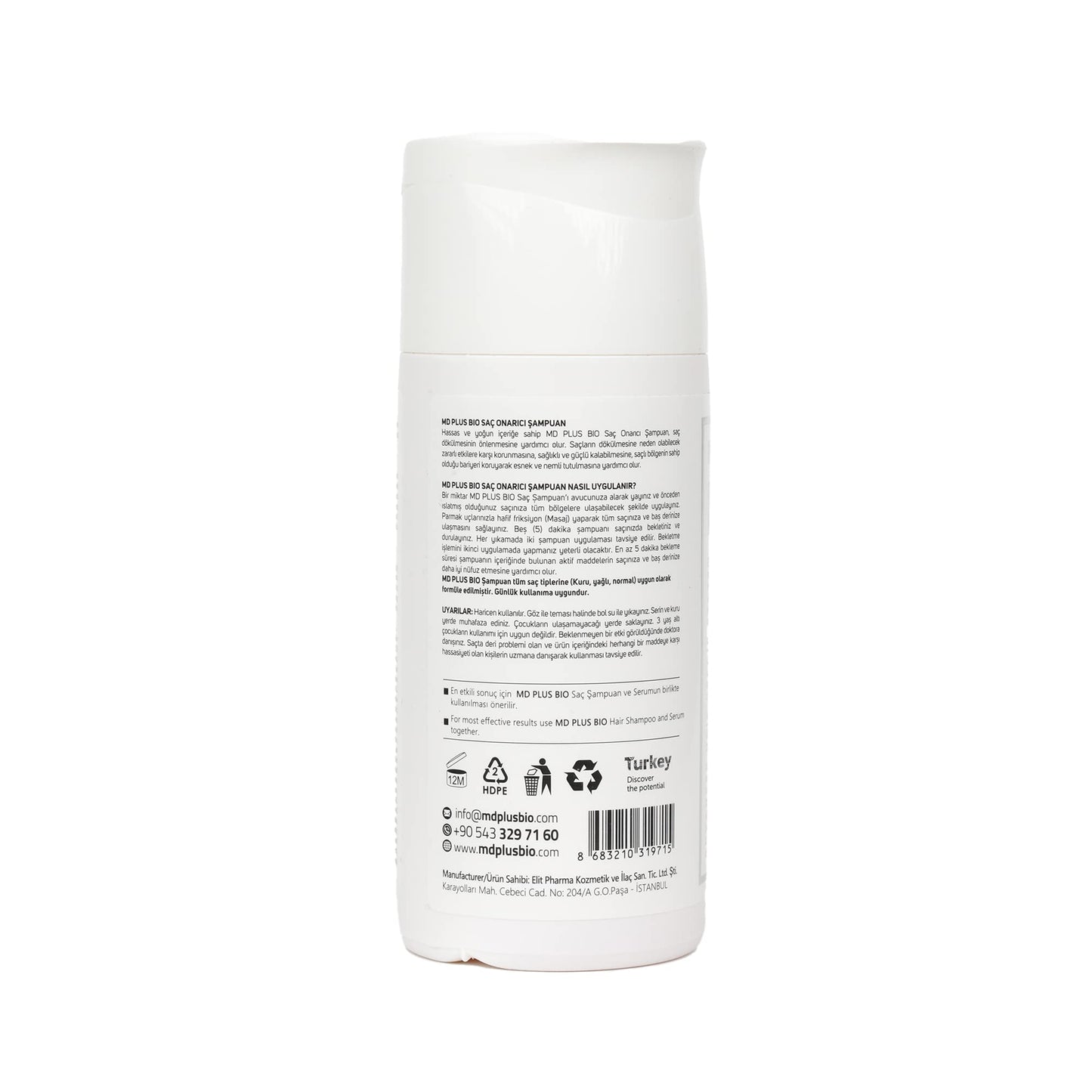 MD PLUS BIO Hair Regrowth Shampoo, Clinically Tested Repair Shampoo, Anti-Thinning Shampoo, Hair Loss Shampoo, Hair Thinning Therapy For Men & Women, Sulfate Free Paraben Free - 5.07 Fl Oz (150 ml)