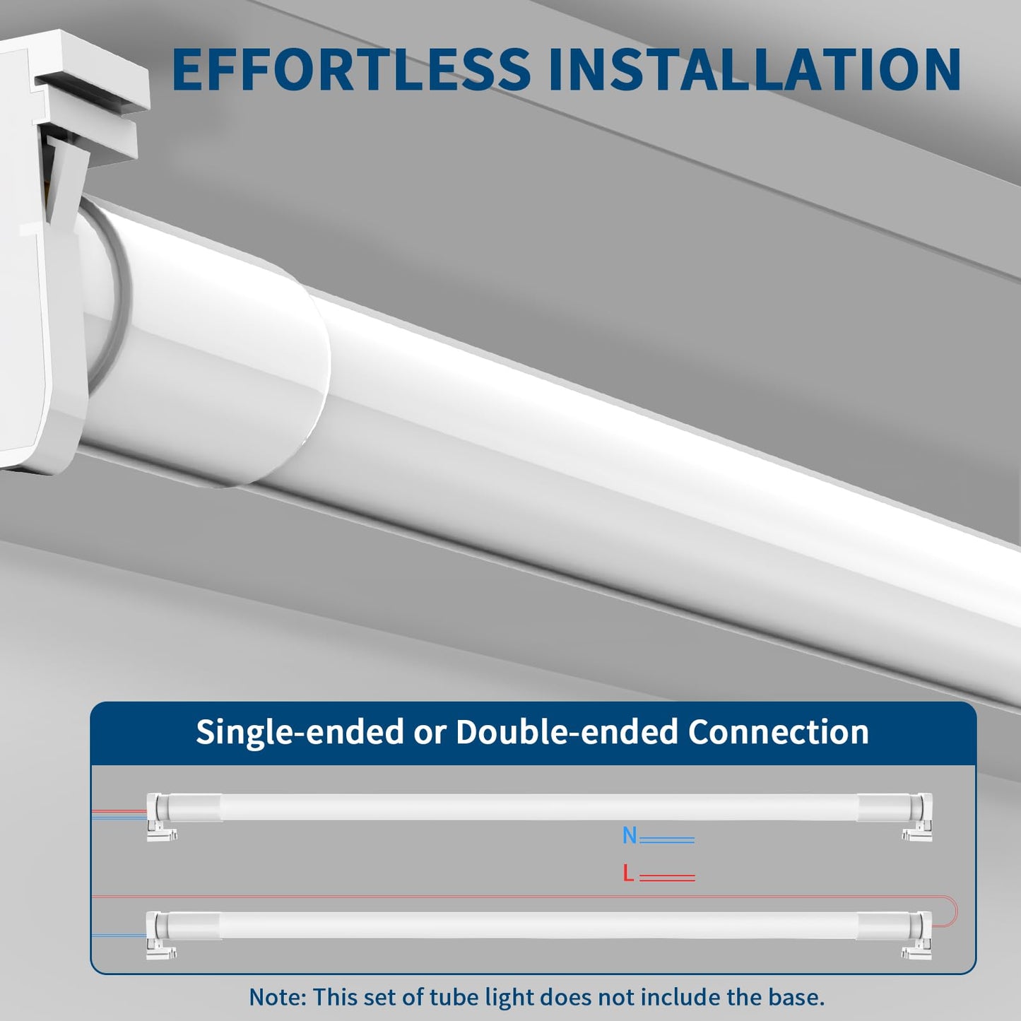 30 Pack T8 LED Bulbs 4 Foot, LED Fluorescent Tube Replacement, 4ft LED Tube Light, Plug&Play or Ballast Bypass, 14W, 2450 LM,5000K Daylight White,Single or Double End Powered, Frosted