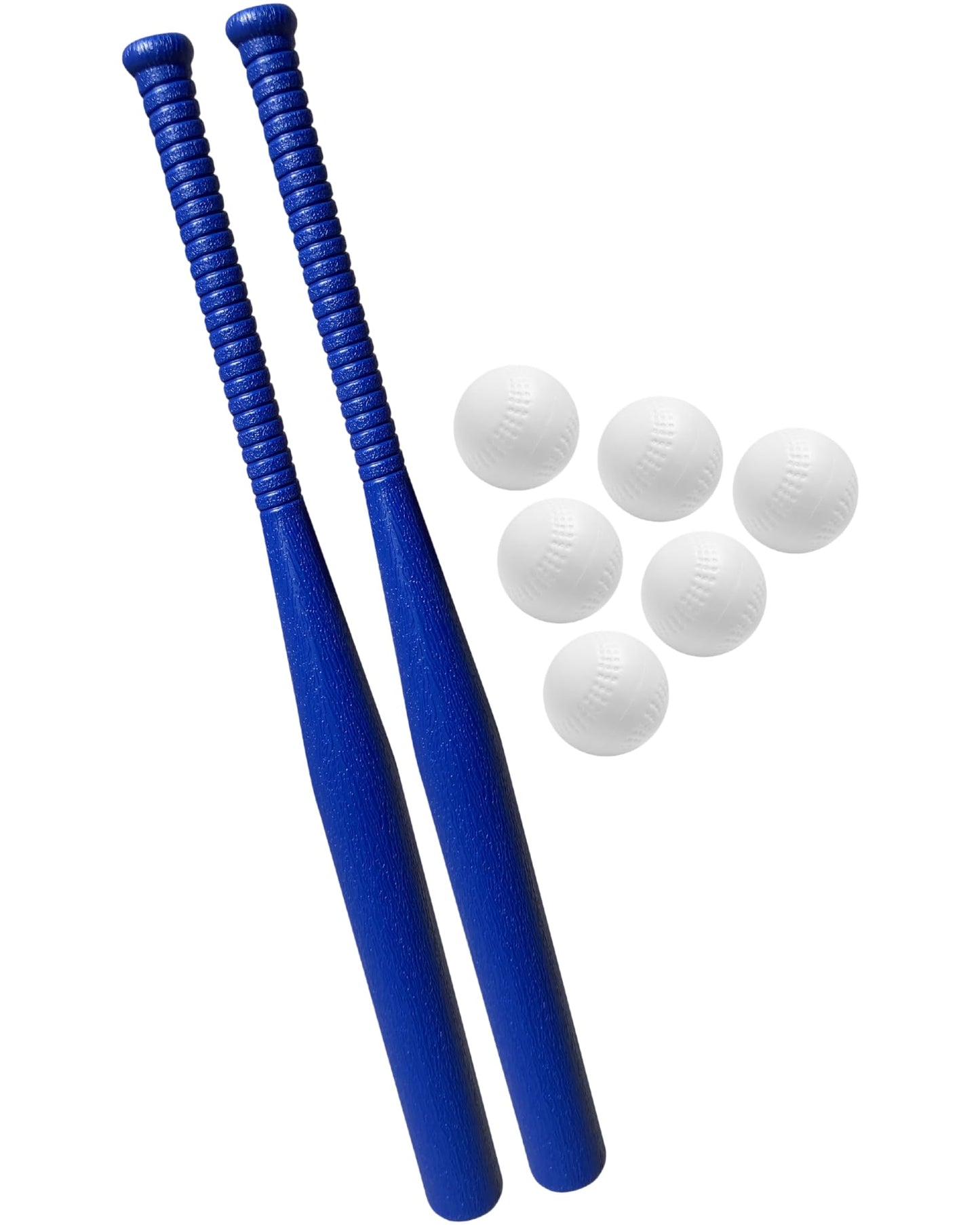 BAMMAX Backyard Baseball Set Includes (2) 32" Plastic Bats & (6) Plastic Baseballs | Great for Backyard Games & Parties | Safer Alternative to Kids Baseball Bats | Great for 3-10 Years Kids