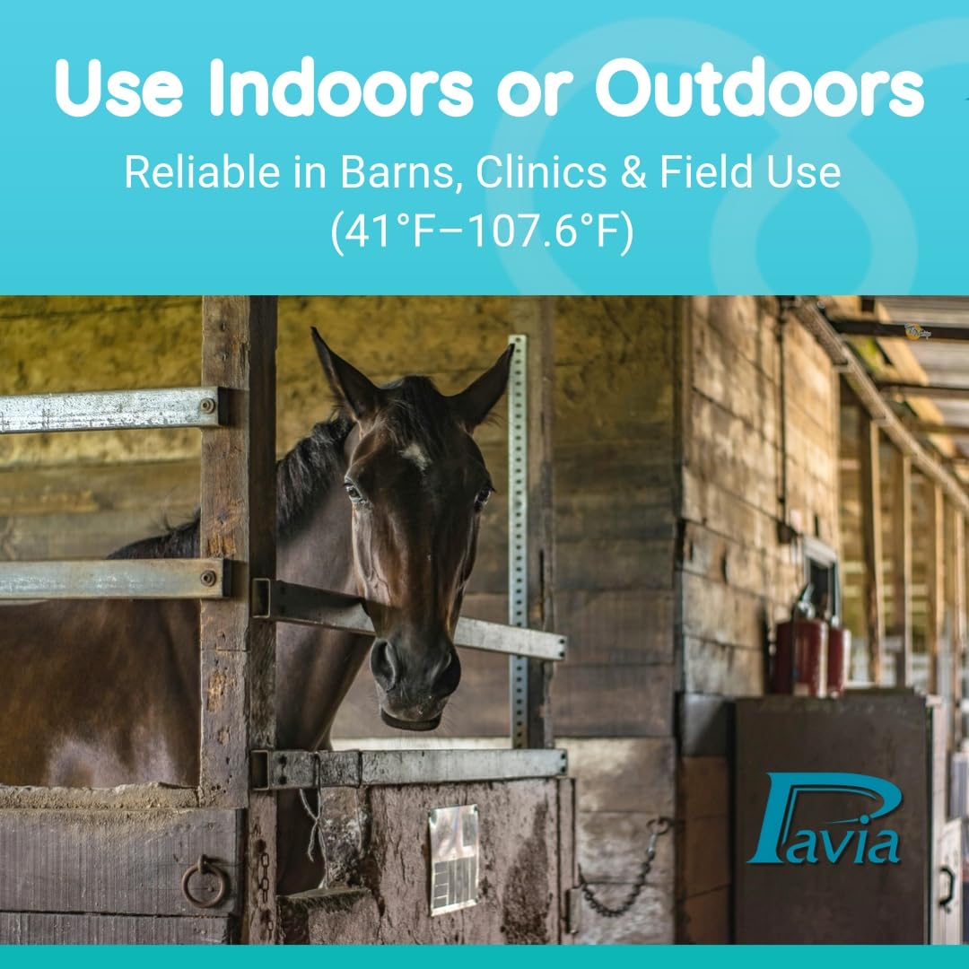 Pavia Rectal Temp Veterinary Thermometer | Accurate Temps in Only 6 Seconds | Cordless | Ideal for Dogs Cats Horses Pets | No Expensive Probe Covers | Trusted by Vets and Breeders
