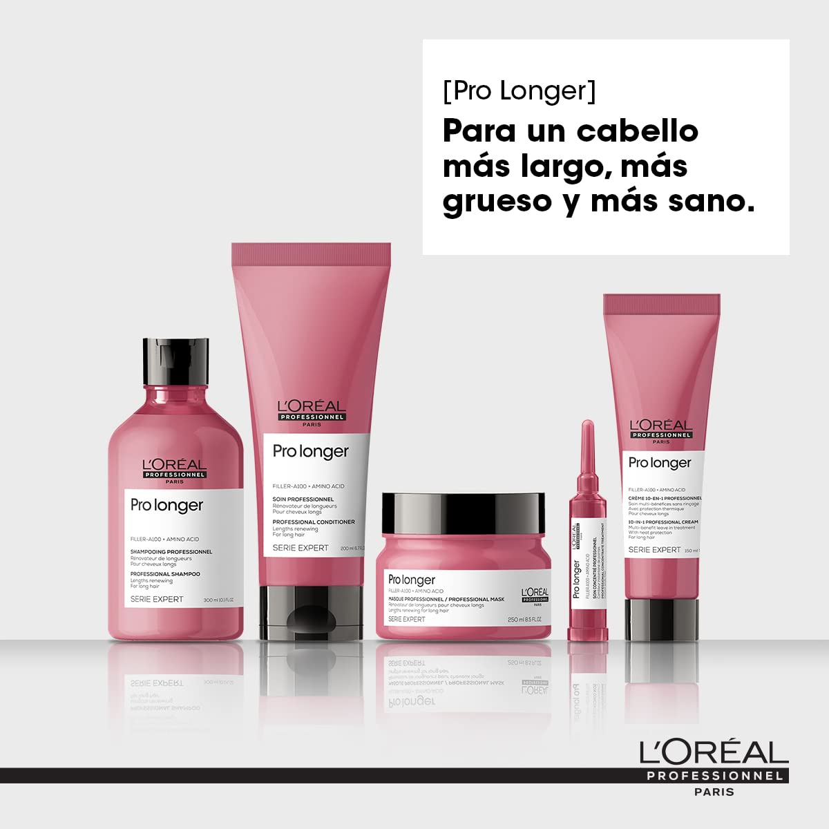 L'Oreal Professionnel Pro Longer Heat Protectant Cream - For Thinned Hair, Fills and Visibly Reduces Appearance of Split Ends, Provides Thicker Hair and Shine