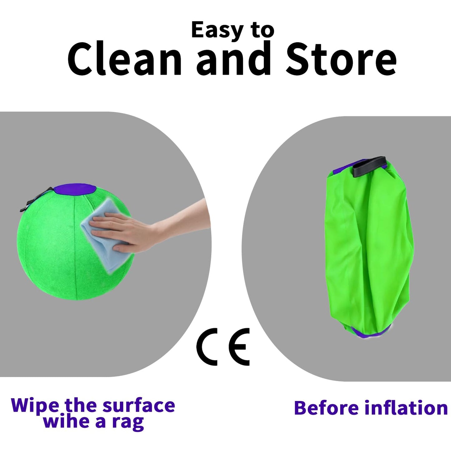 Styvvxam 30 Inch Giant Foldable Dodgeball - Durable Oxford Cloth, Easy Storage, Ideal for Outdoor Fun & Party Games (Green)