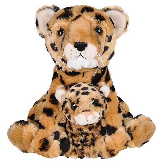 Birth of LIfe Cheetah and Baby Plush Toy 10 High