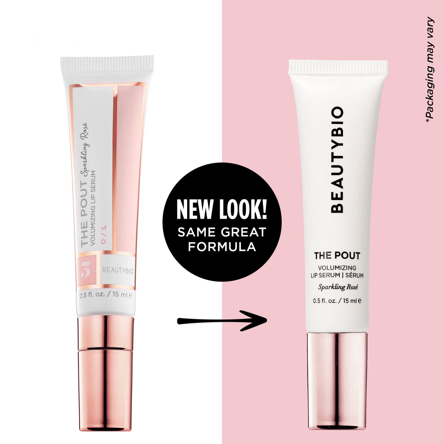 BeautyBio The Pout Volumizing & Hydrating Lip Serum - Sparkling Rosé