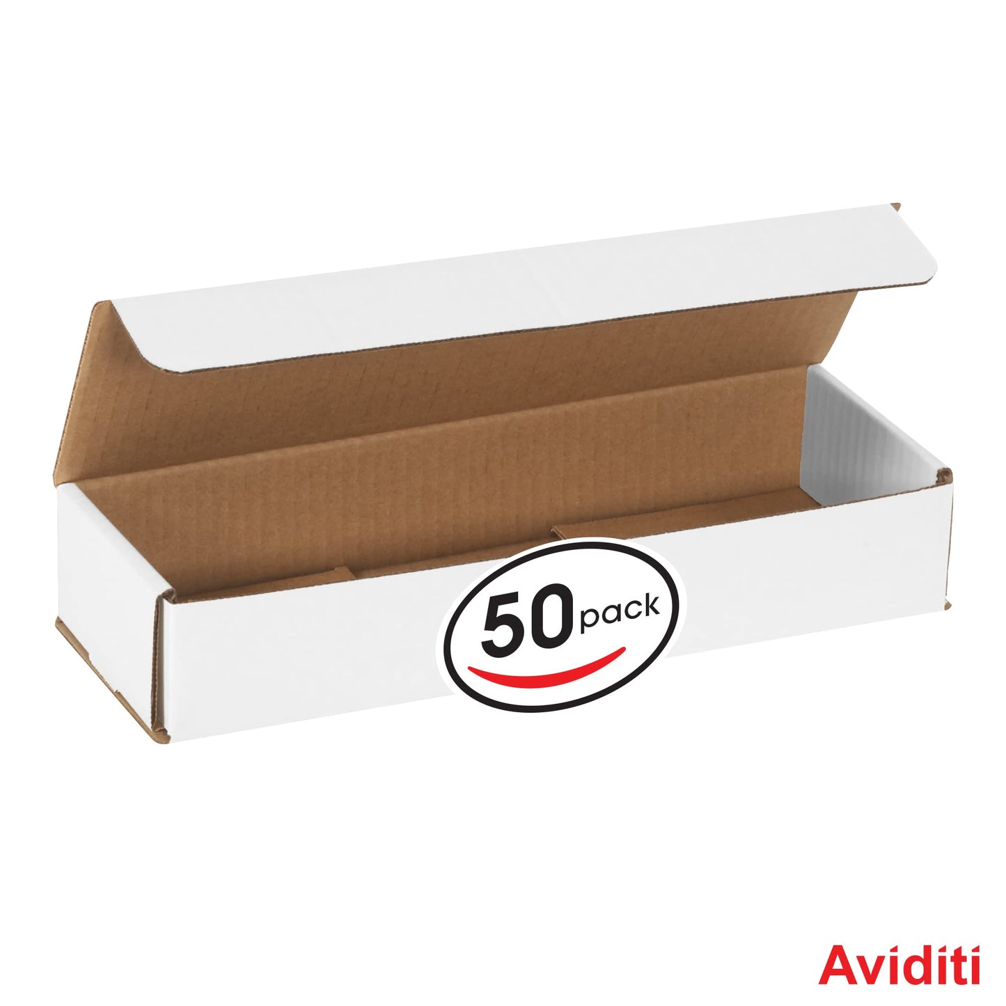 BOX USA Mailer Boxes Medium 12"L x 4"W x 2"H 50-Pack - Corrugated Cardboard Box for Shipping, Moving, Mailing, Packing, Packaging and Storage